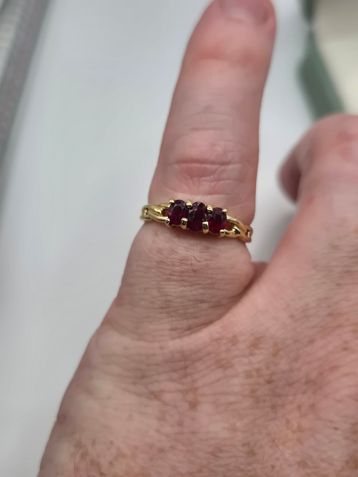 9ct gold ruby ring