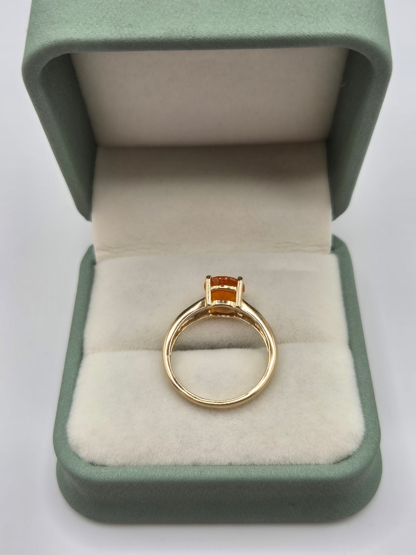 9ct gold fire opal ring