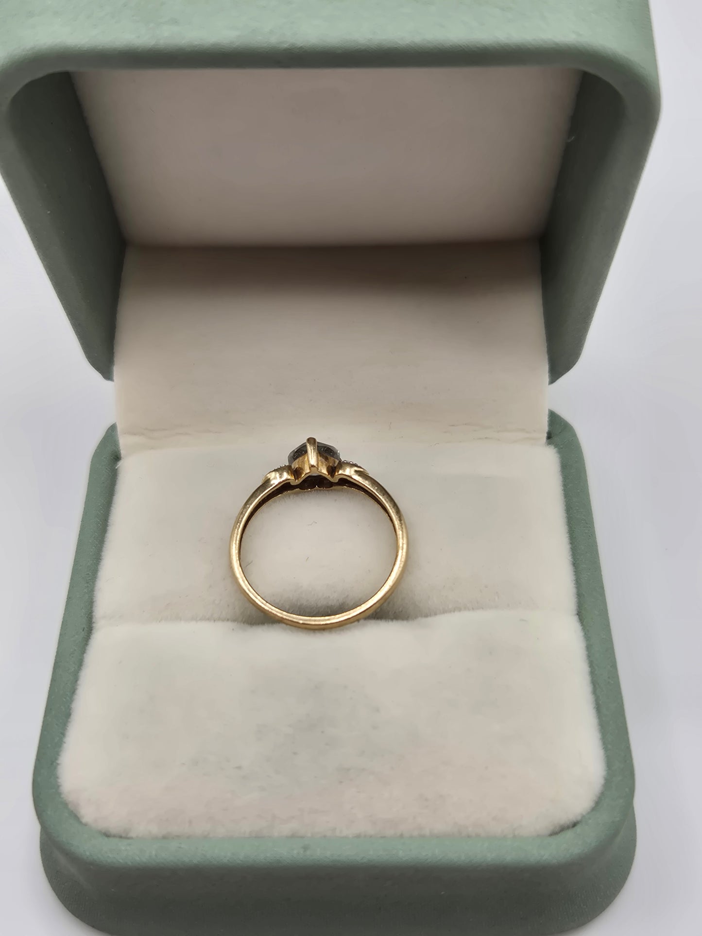 9ct gold mystic topaz and diamond ring