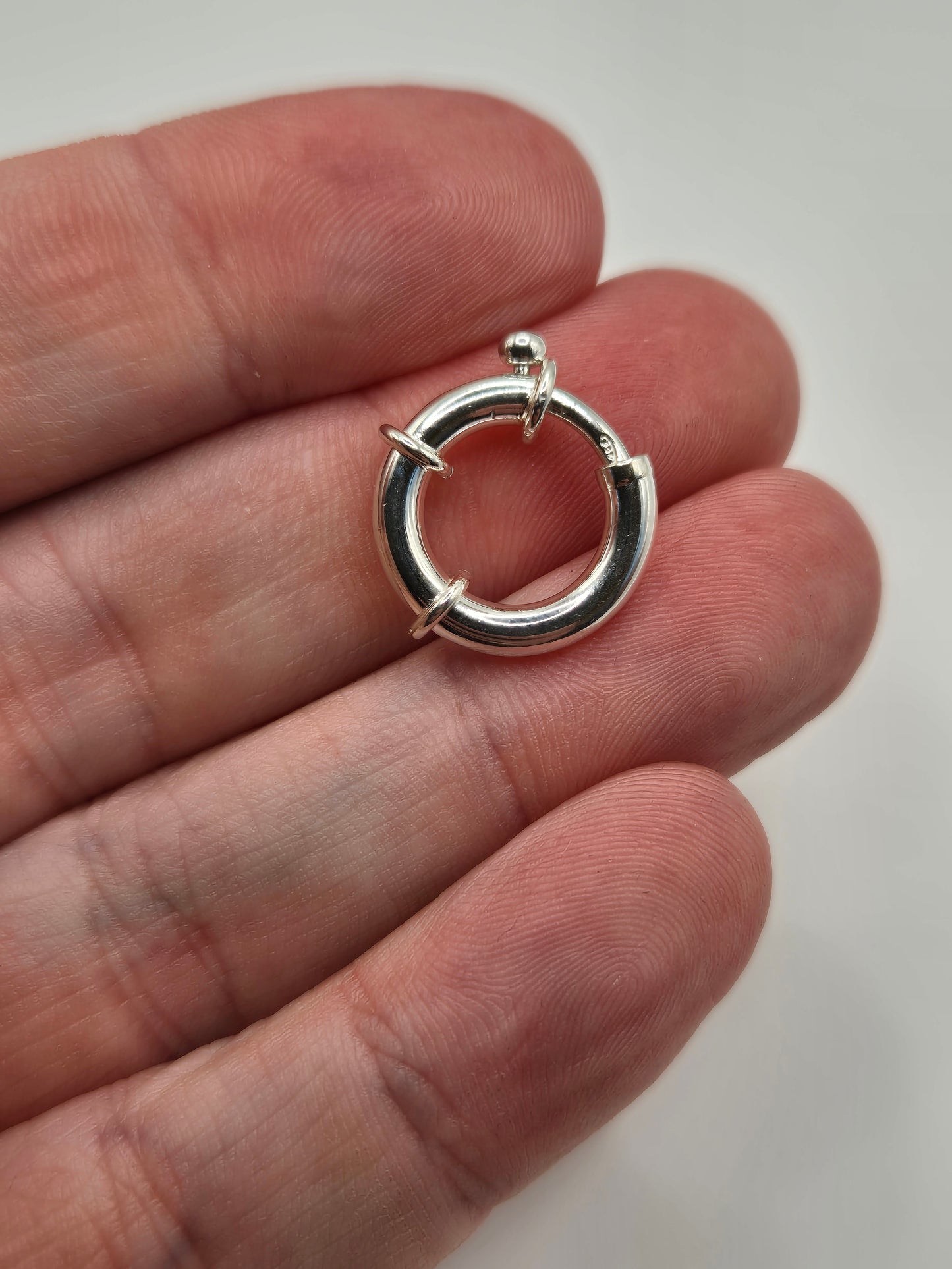 Silver bolt clasp (D)