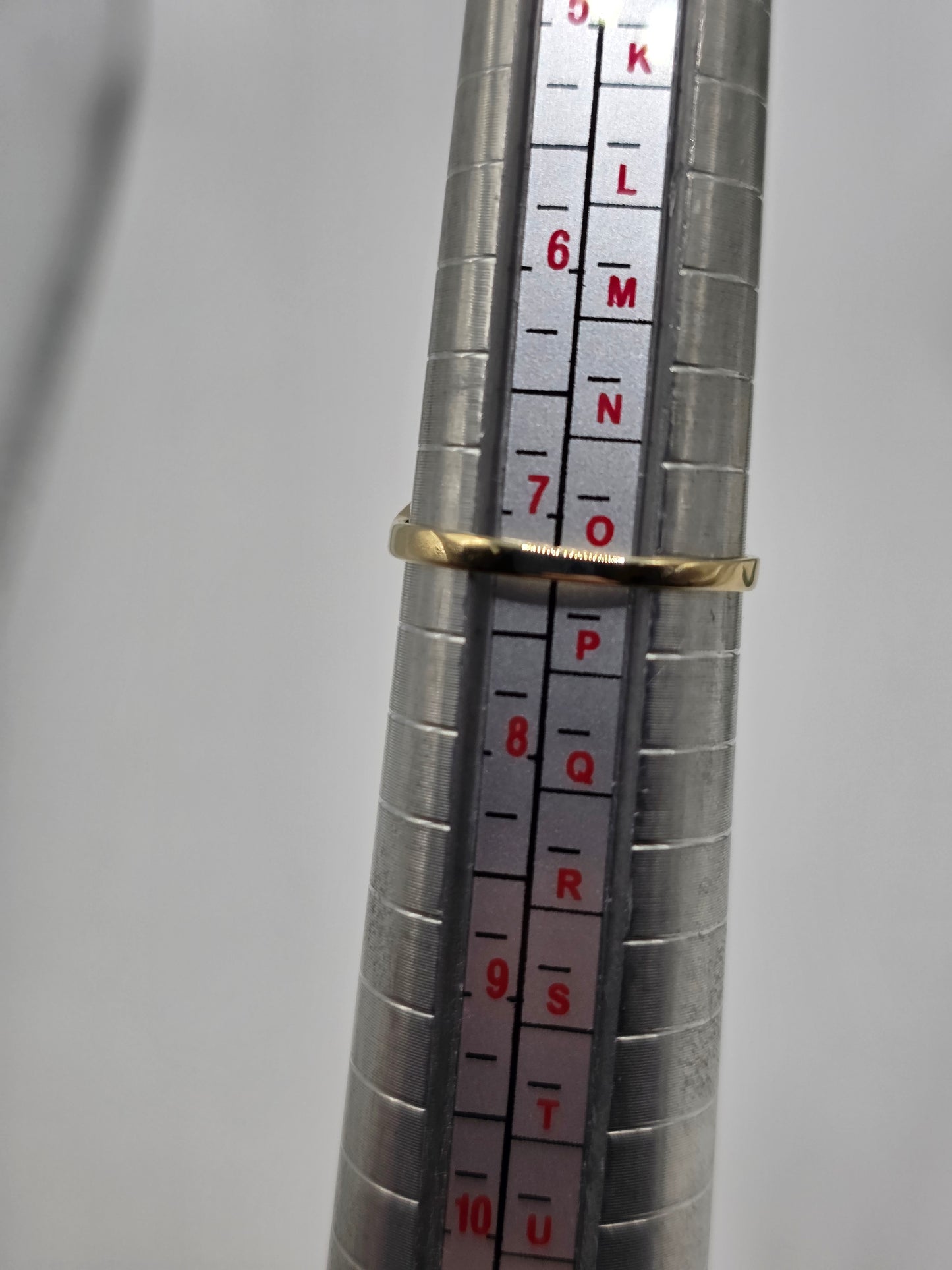 9ct gold ruby and Cz wishbone ring