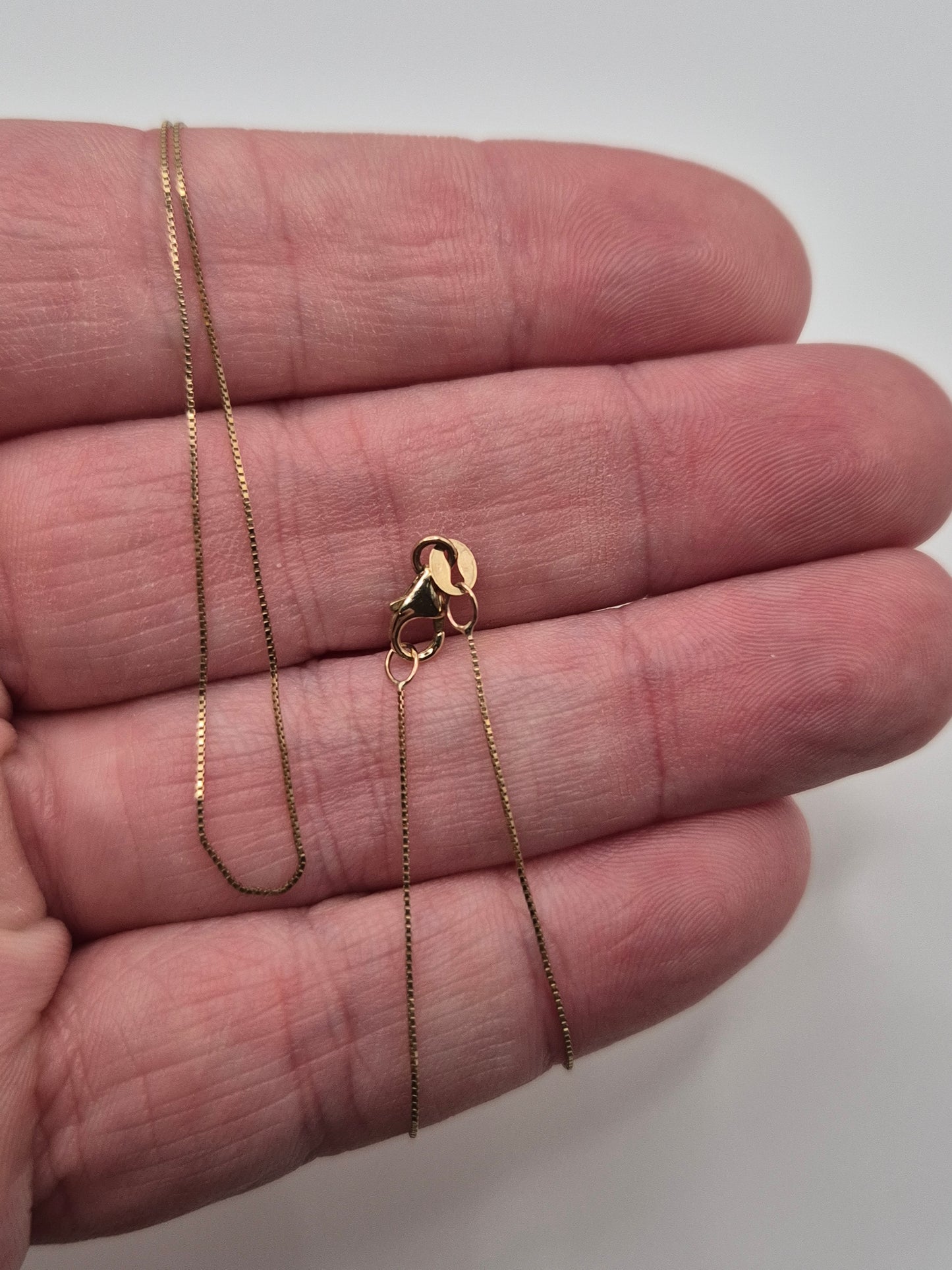 9ct gold box link chain
