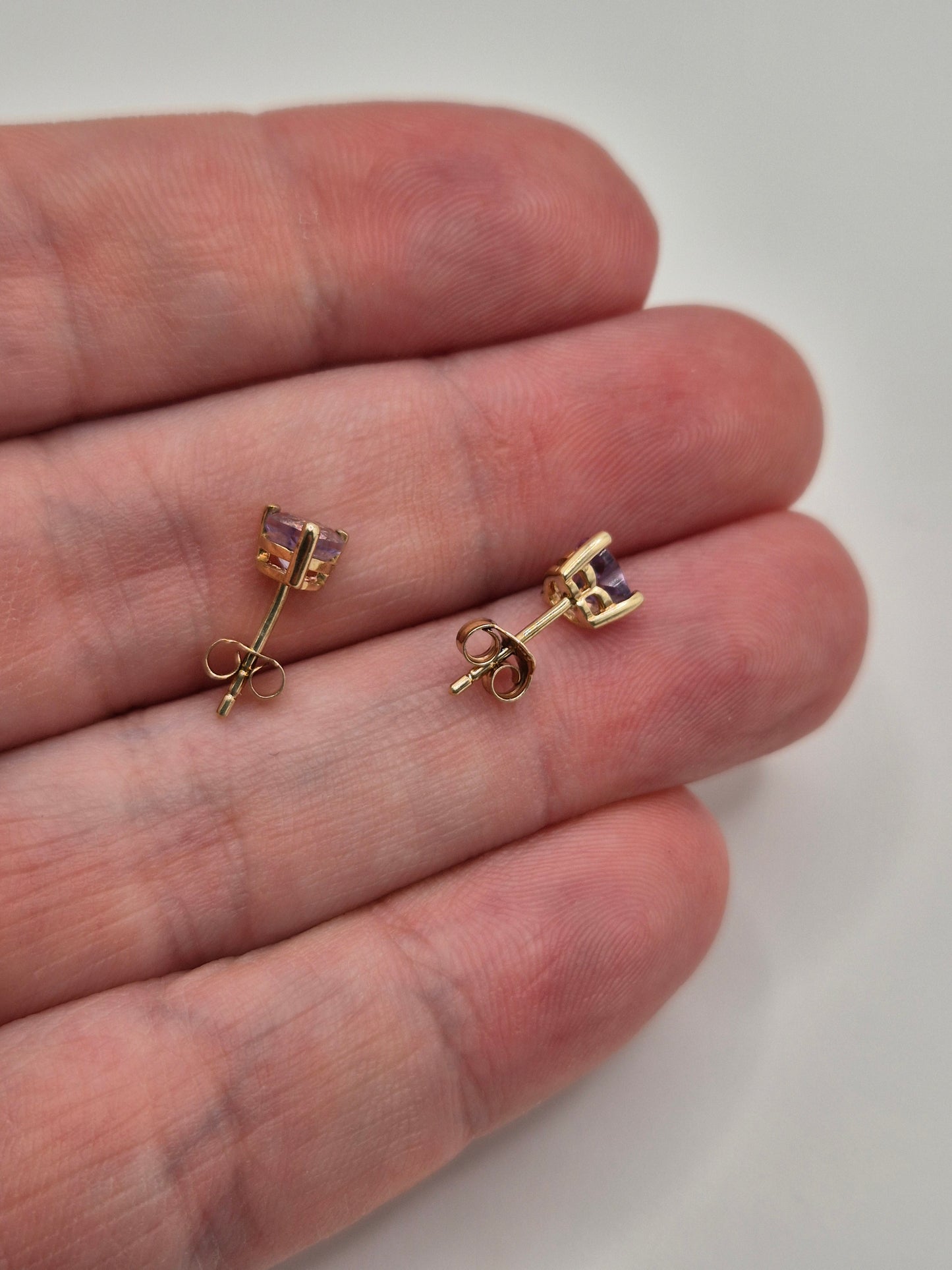 9ct gold topaz and diamond earrings