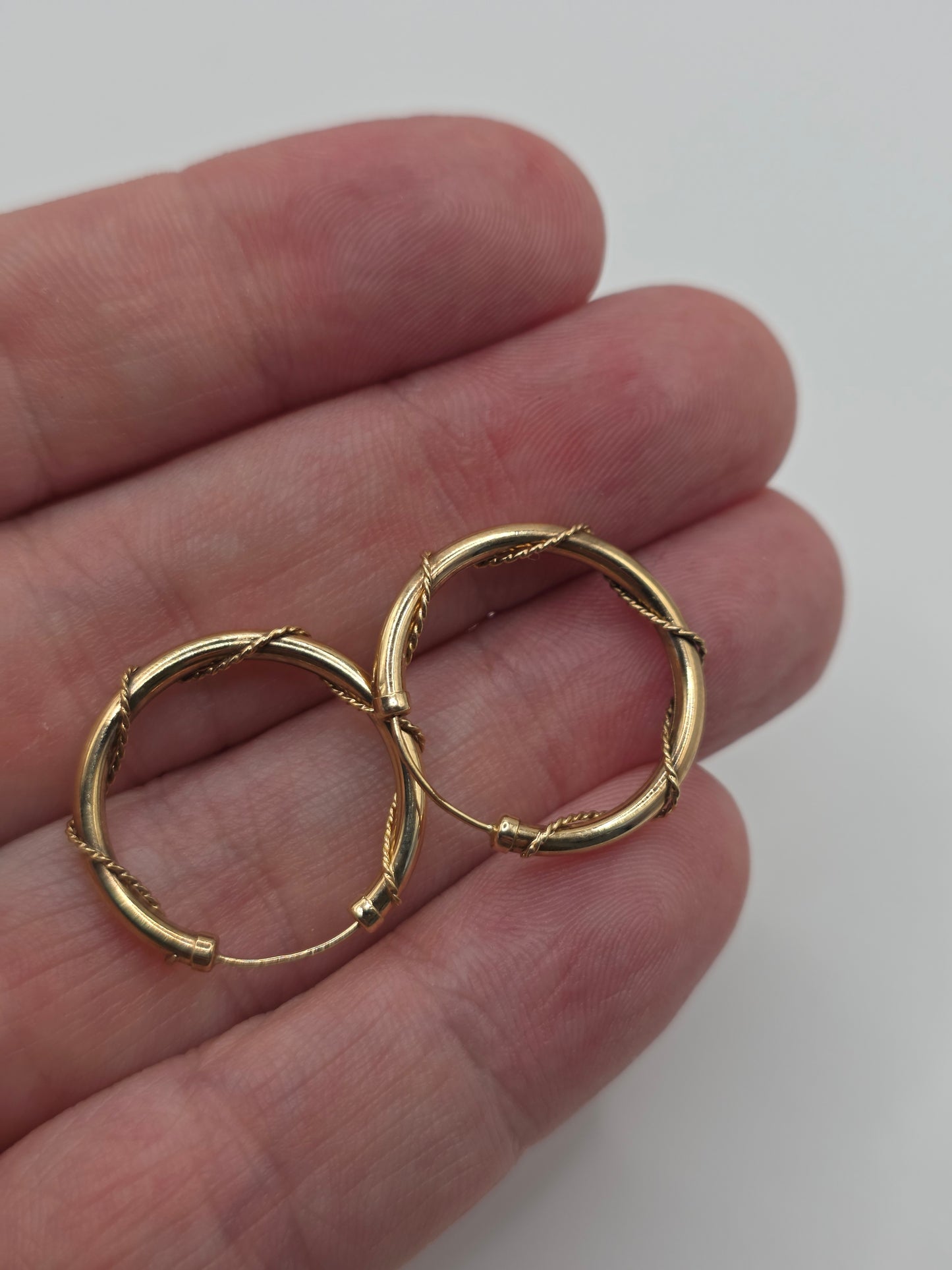 9ct gold creole earrings