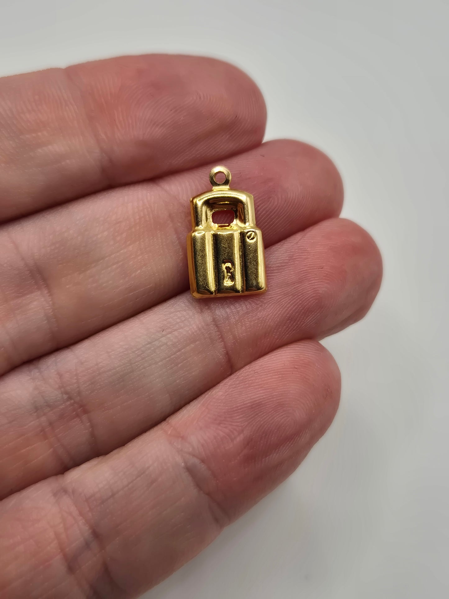 9ct gold padlock charm