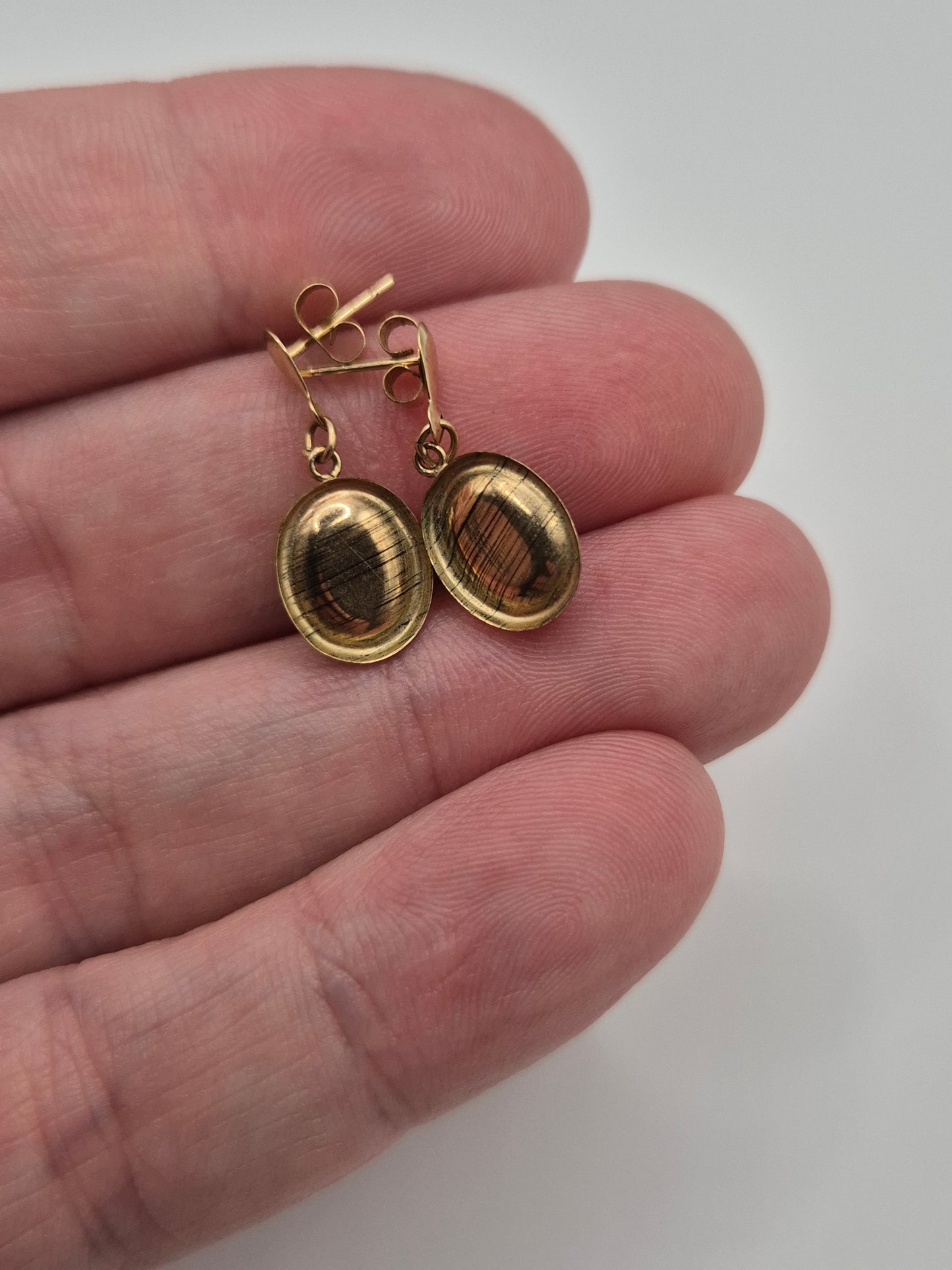 9ct gold amber earrings