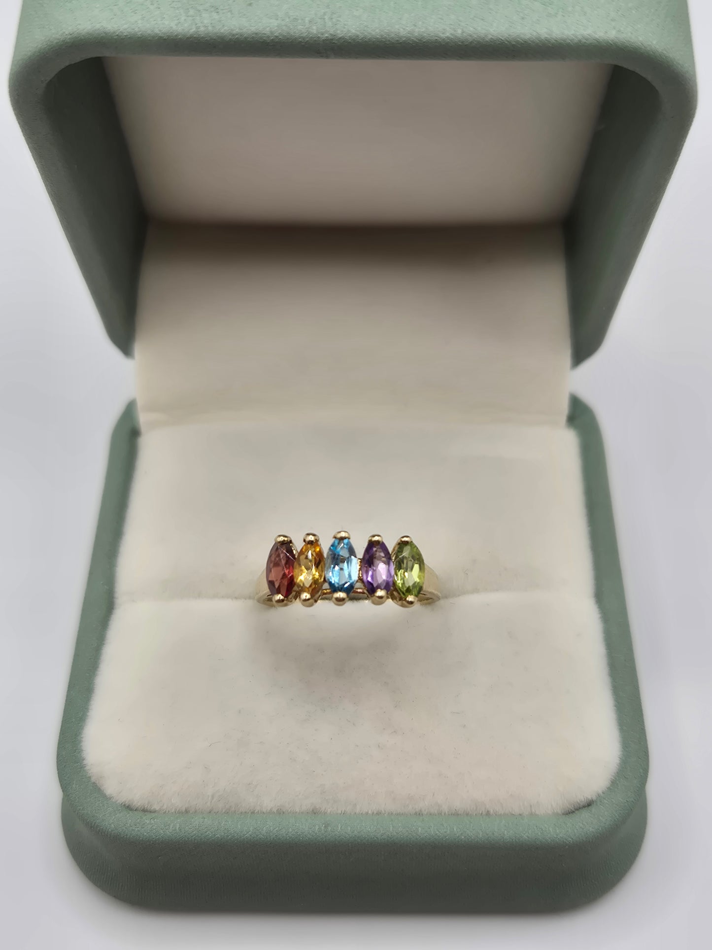 9ct gold multigem ring