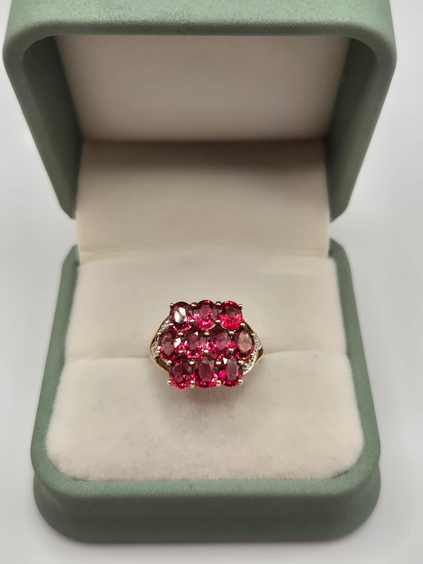 9ct gold fancy sapphire and diamond ring