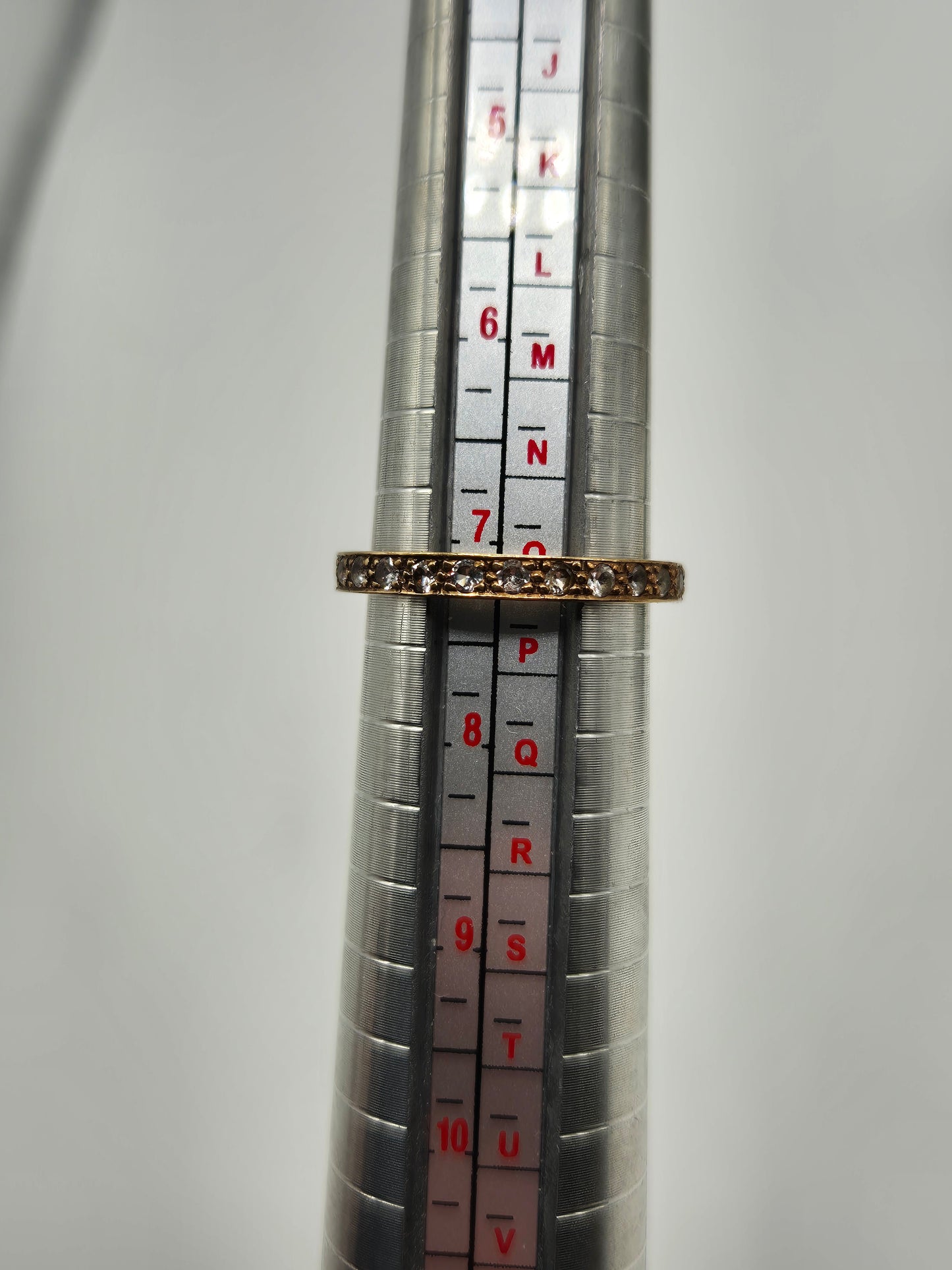 9ct gold cz eternity ring