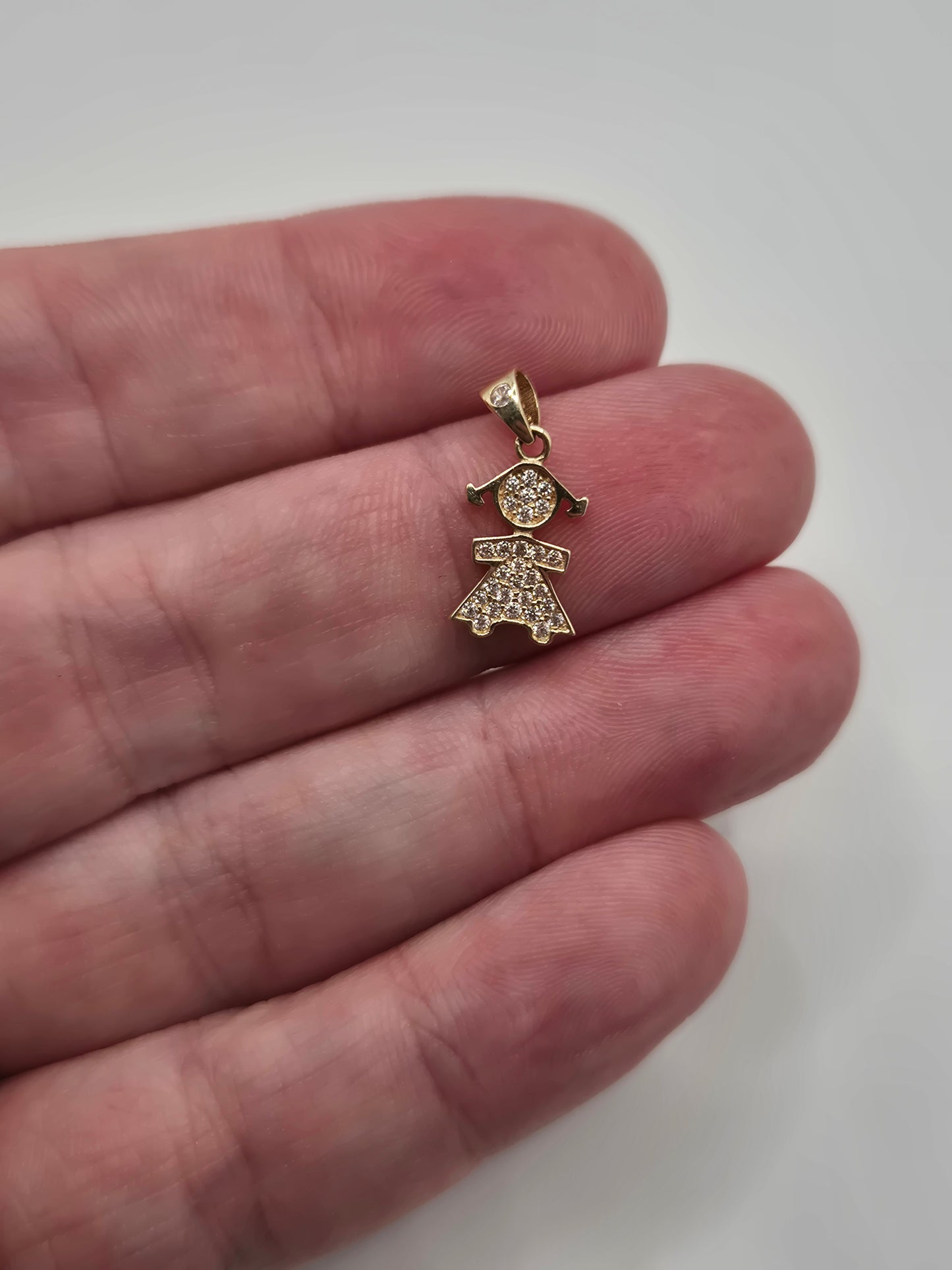 14ct gold doll pendant