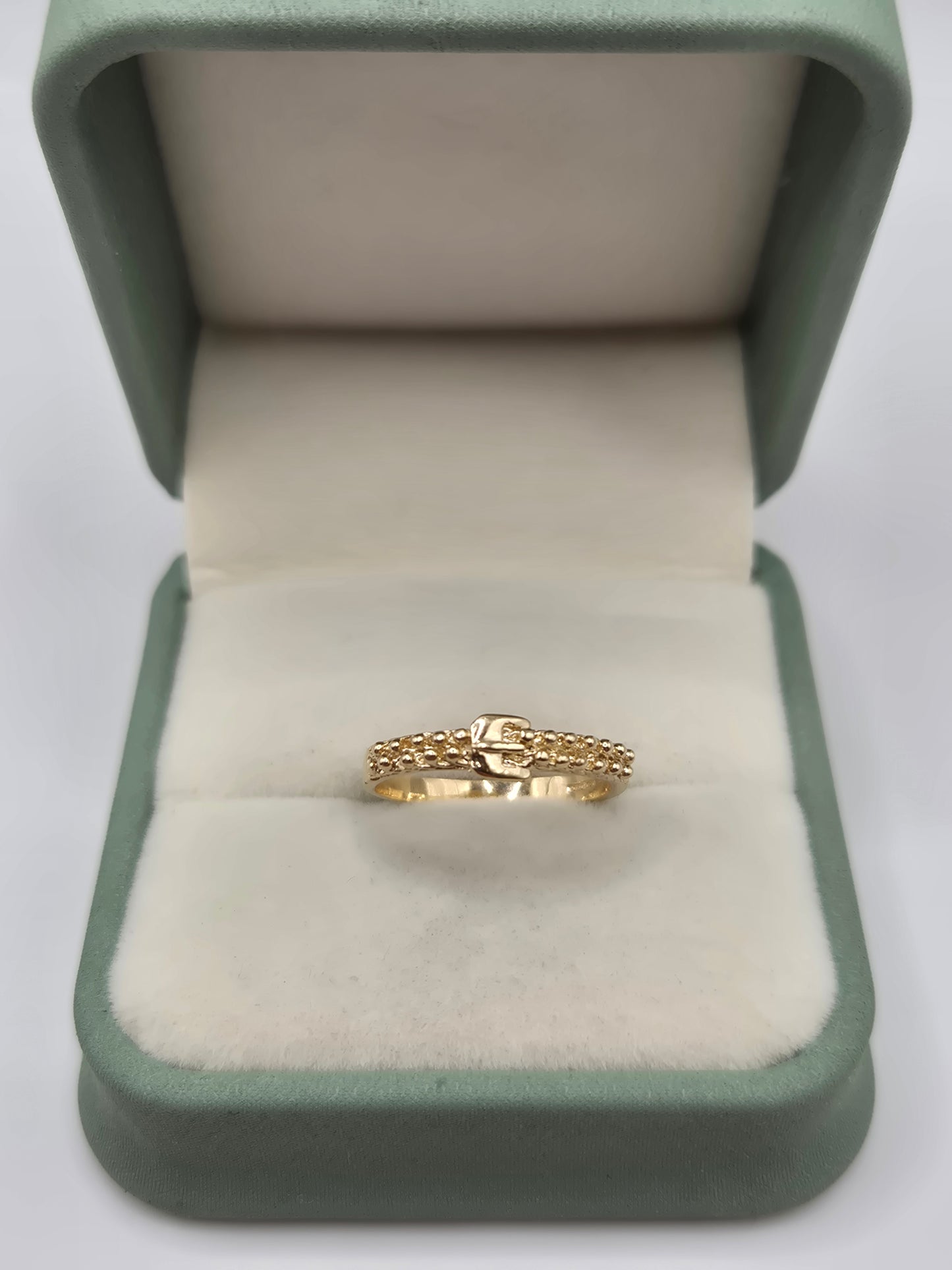 9ct gold buckle keeper ring