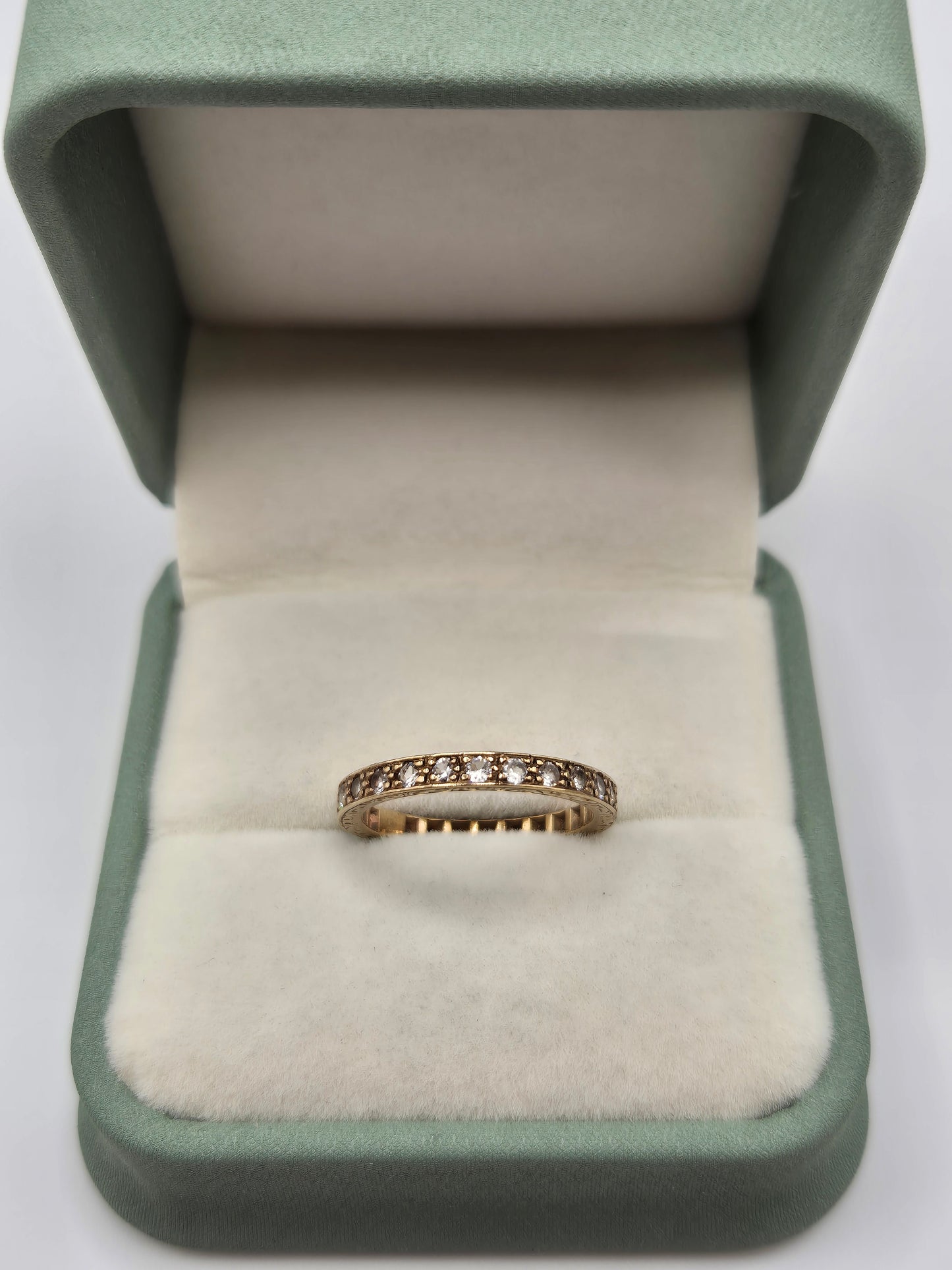 9ct gold cz eternity ring