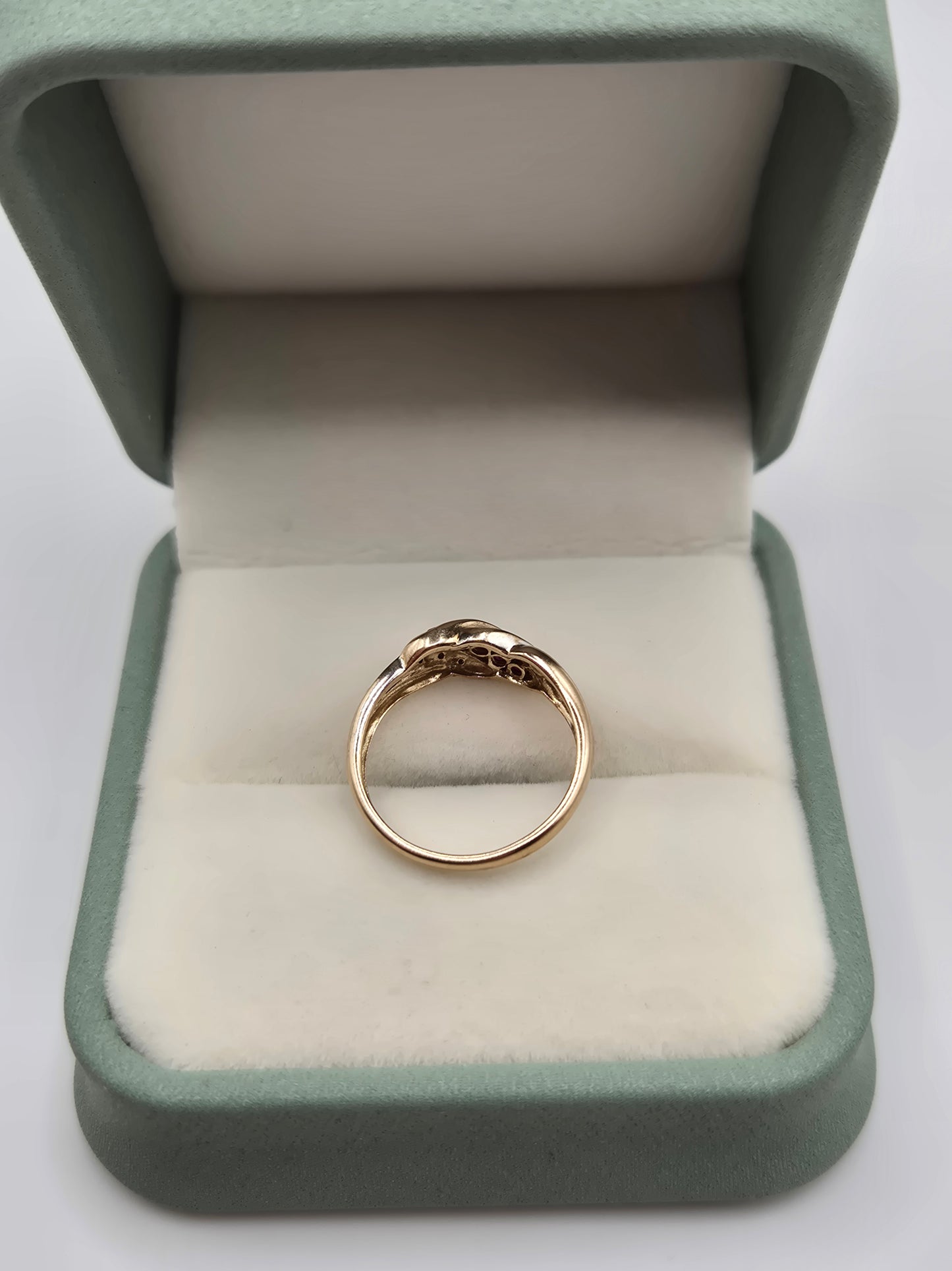 9ct rose gold ruby and diamond ring