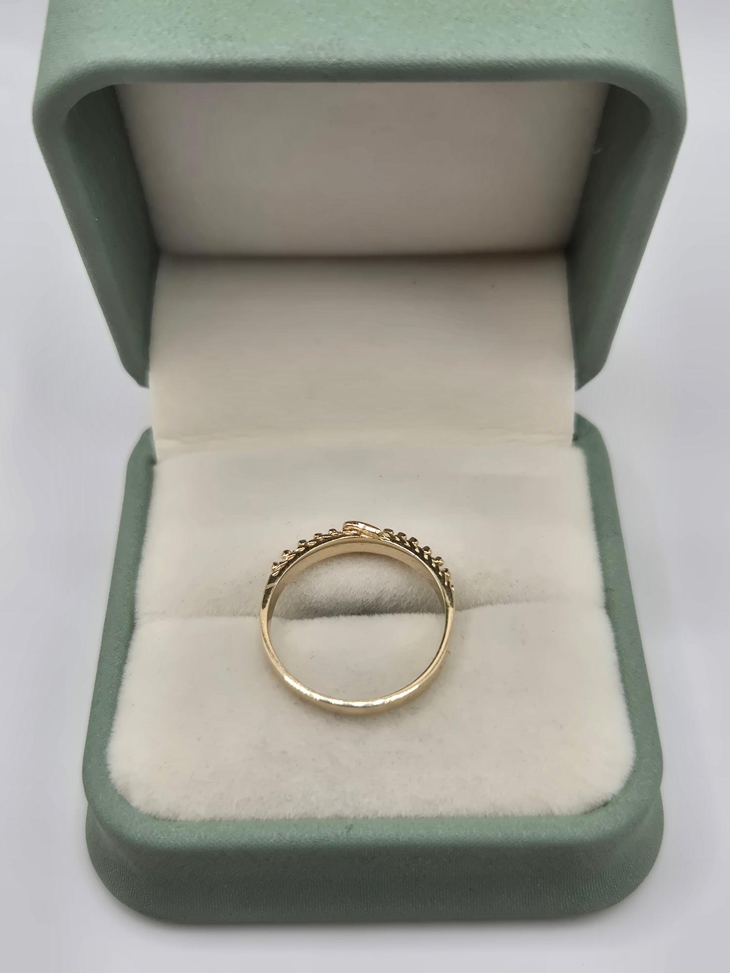 9ct gold buckle keeper ring