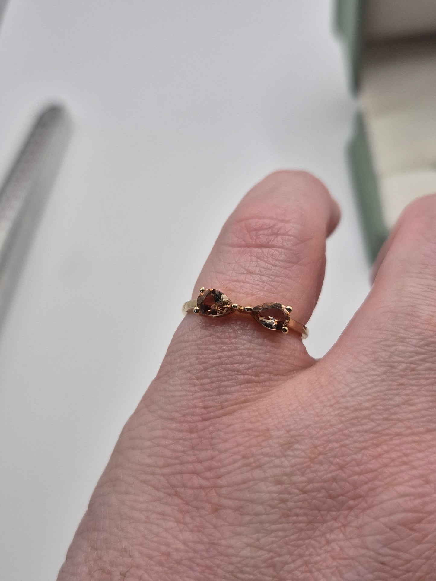9ct gold tourmaline ring