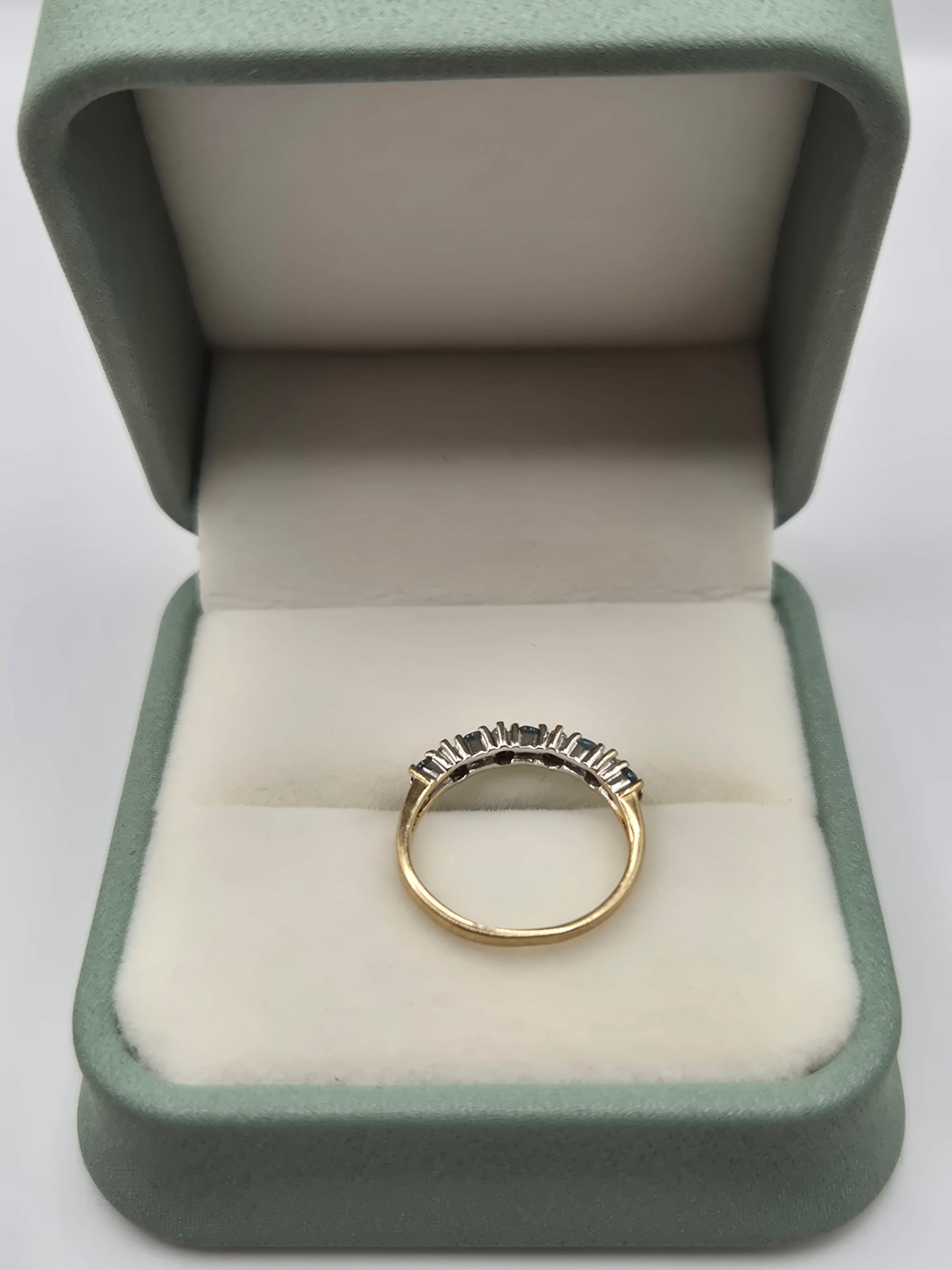 9ct gold topaz and diamond ring