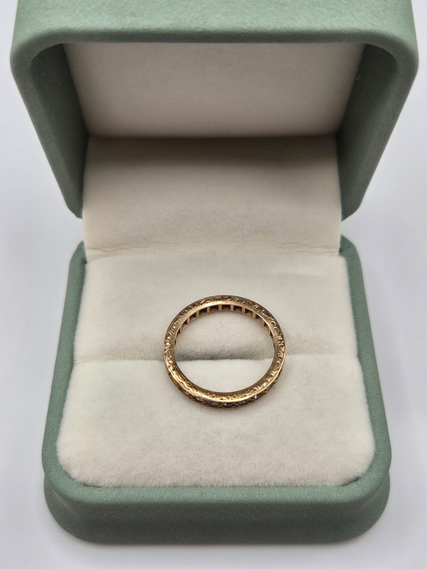 9ct gold cz eternity ring