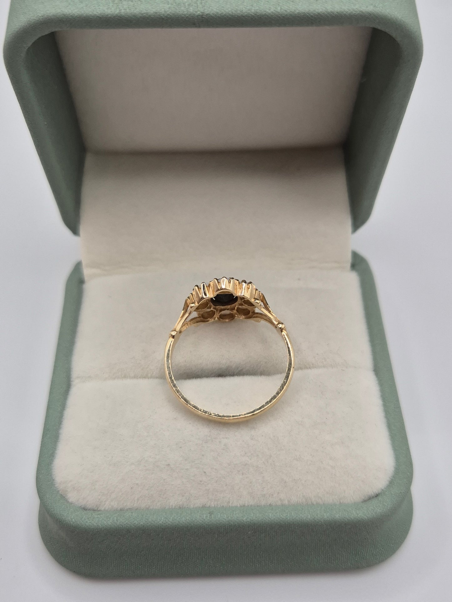 14ct gold sapphire and opal ring
