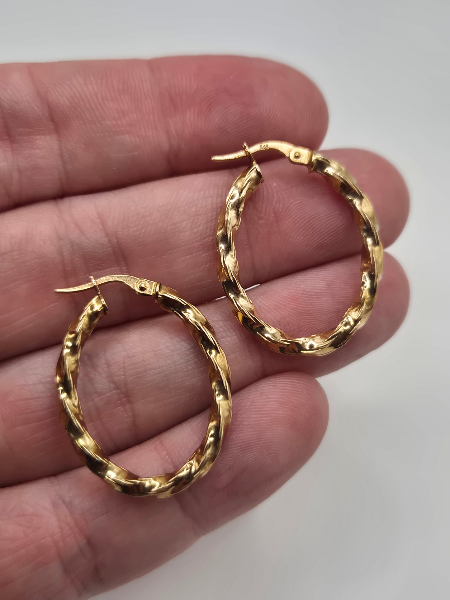 9ct gold creole earrings