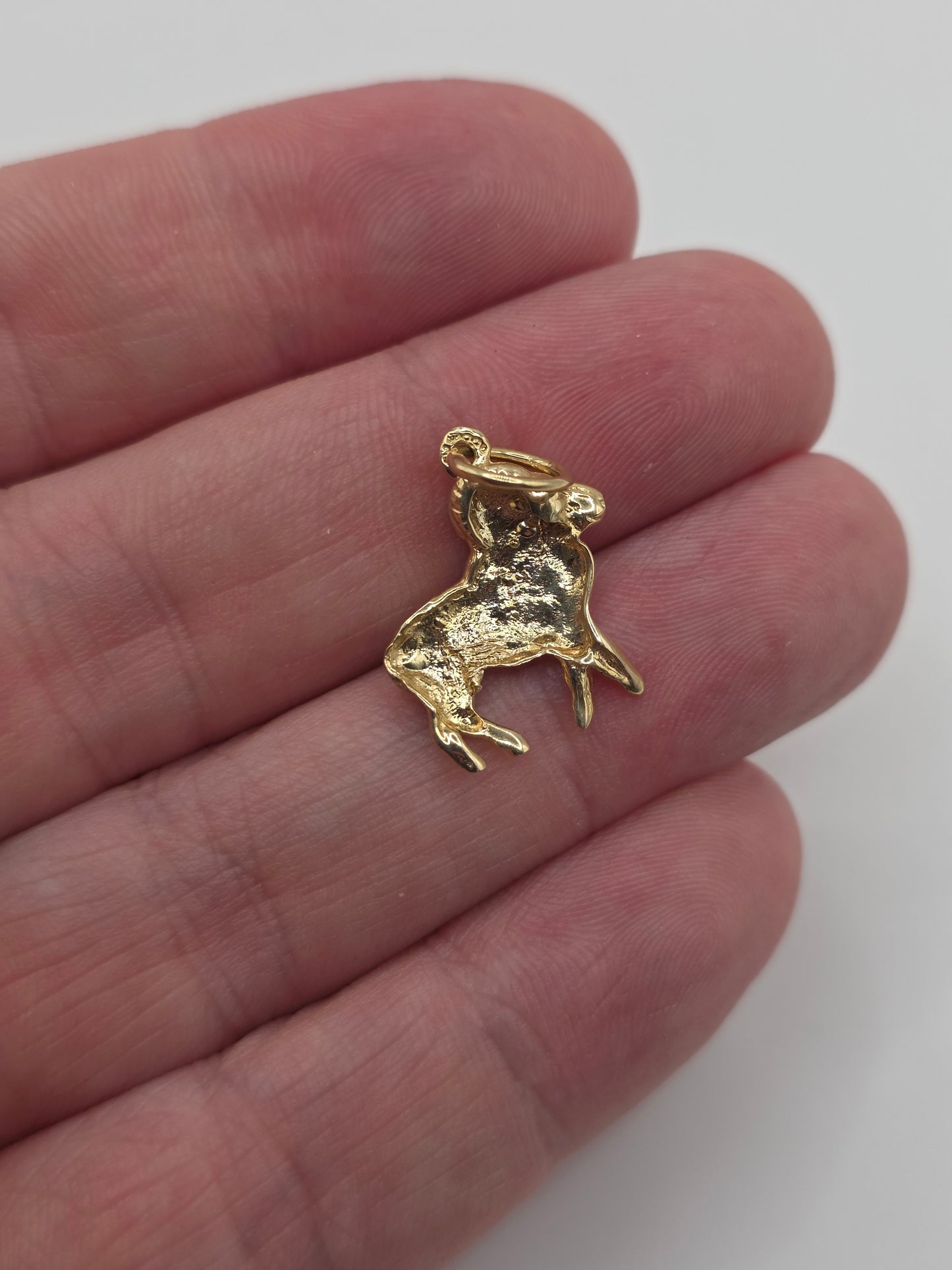 9ct gold Aries zodiac pendant