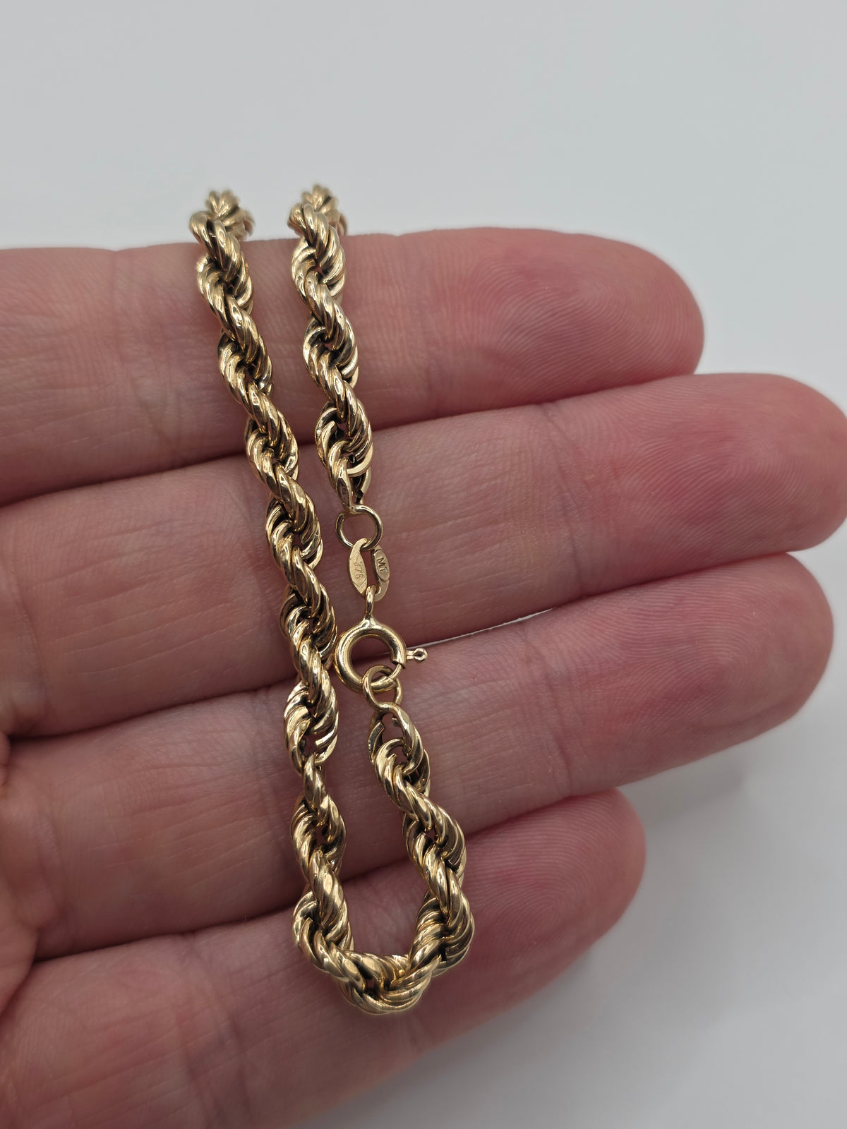 9ct gold rope bracelet