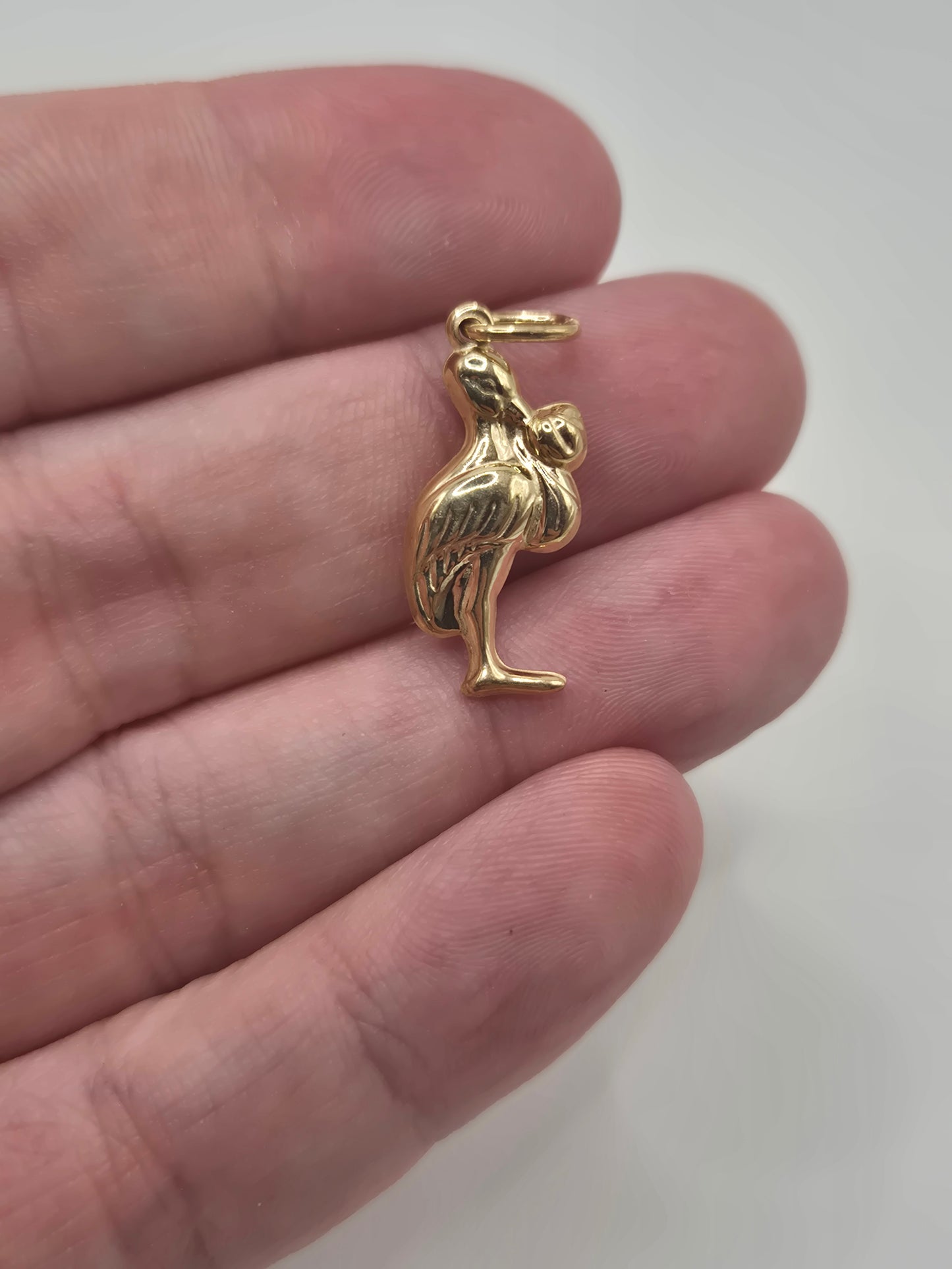 9ct gold stalk and baby charm