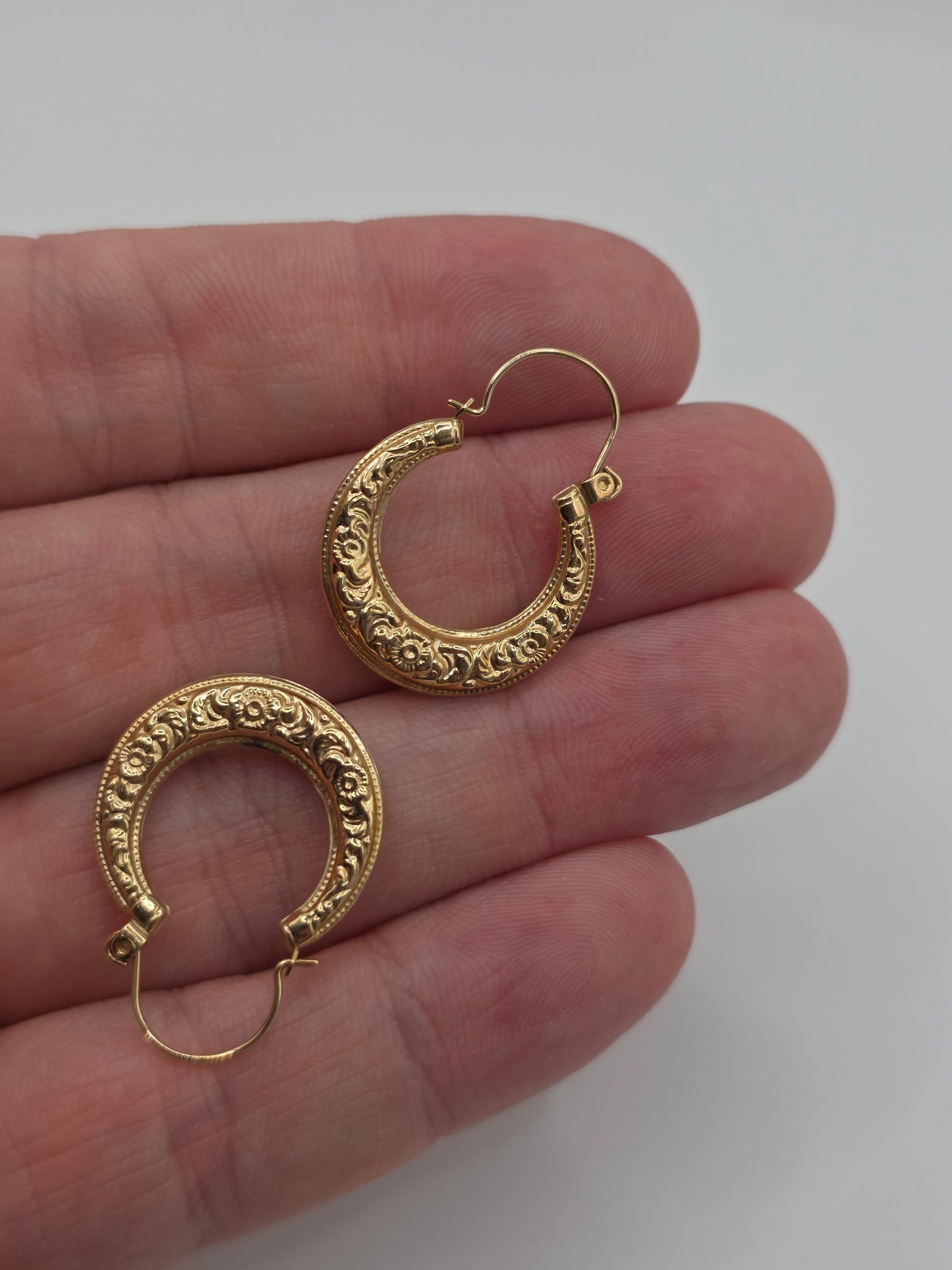 9ct gold creole earrings