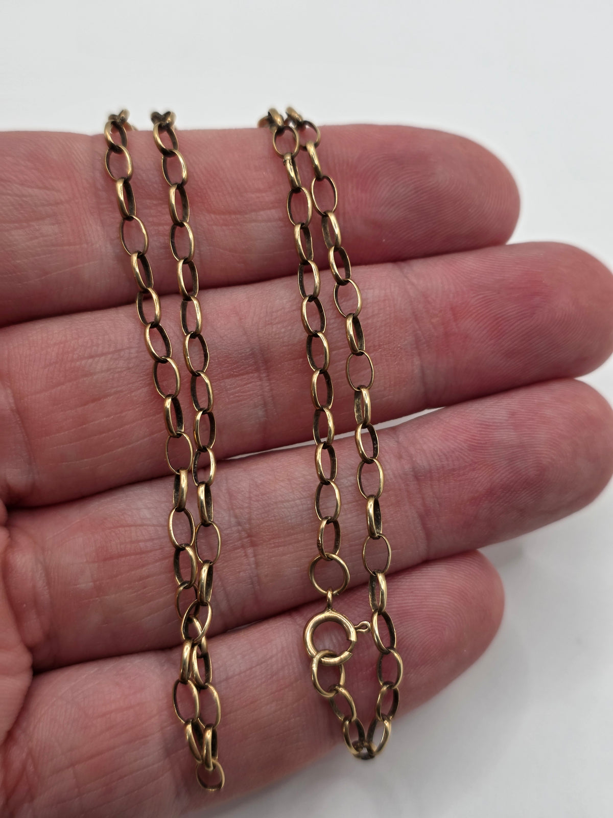 9ct gold belcher chain (112)