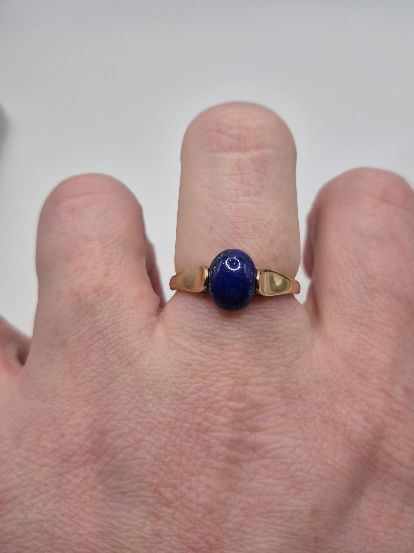 9ct gold lapiz lazuli ring