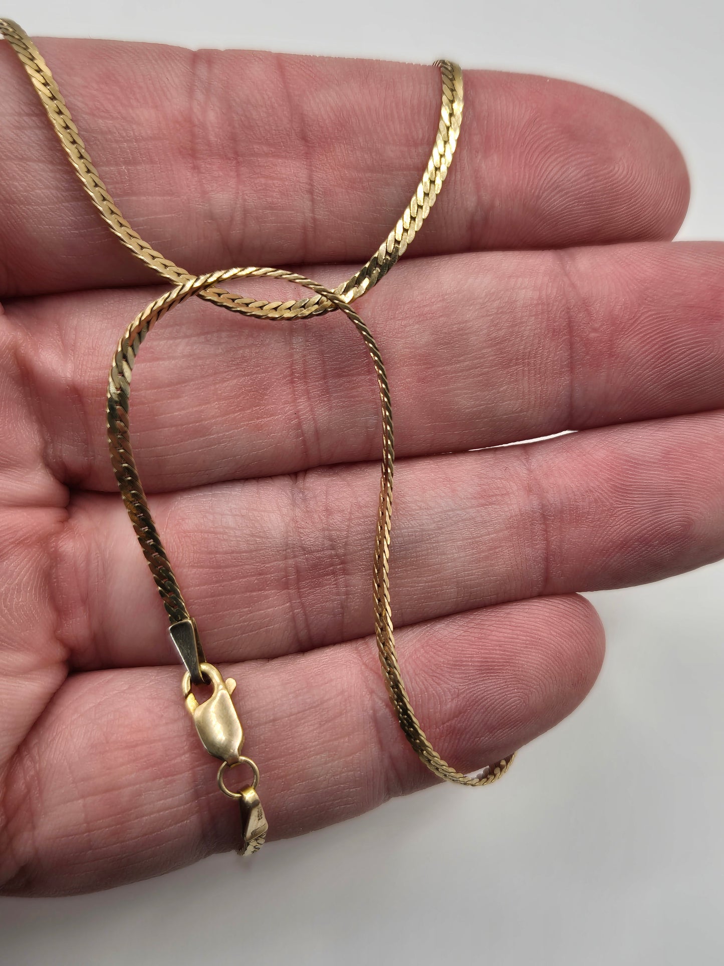 9ct gold snake link chain