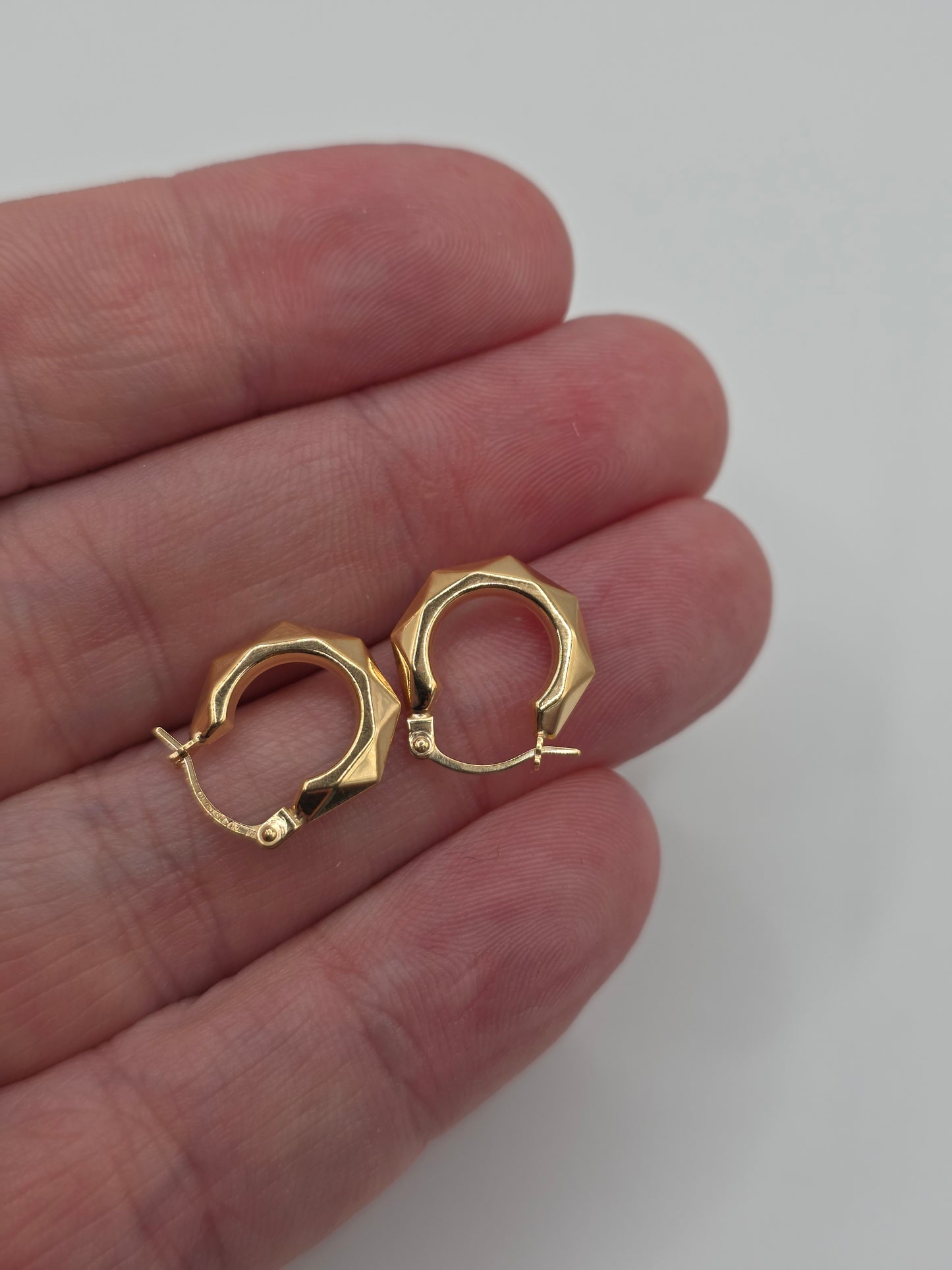 9ct gold creole earrings