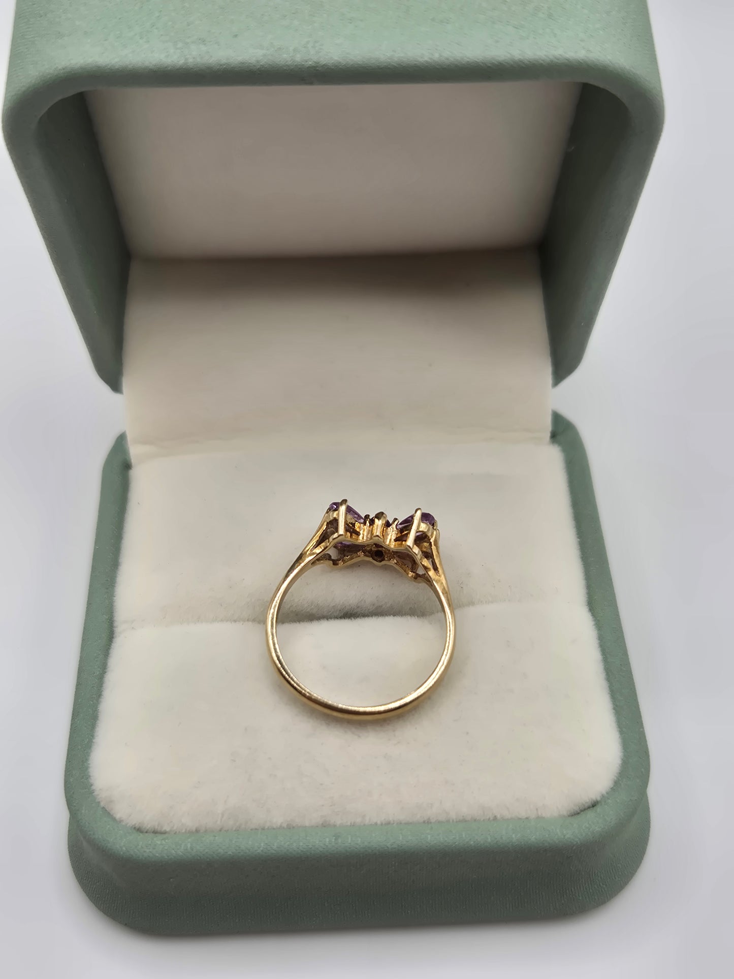 9ct gold amethyst butterfly ring