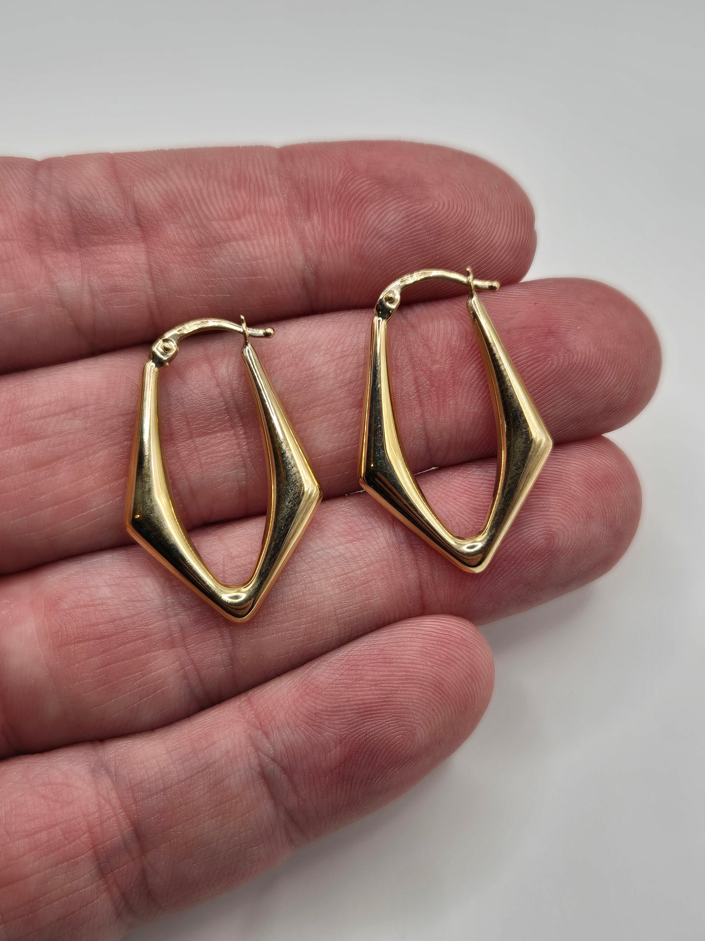 9ct gold creole earrings