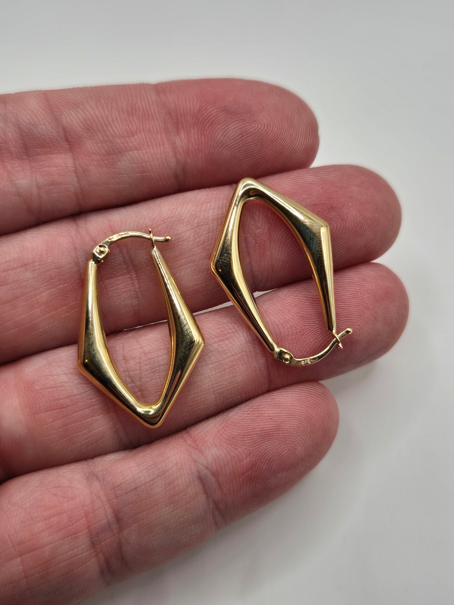 9ct gold creole earrings