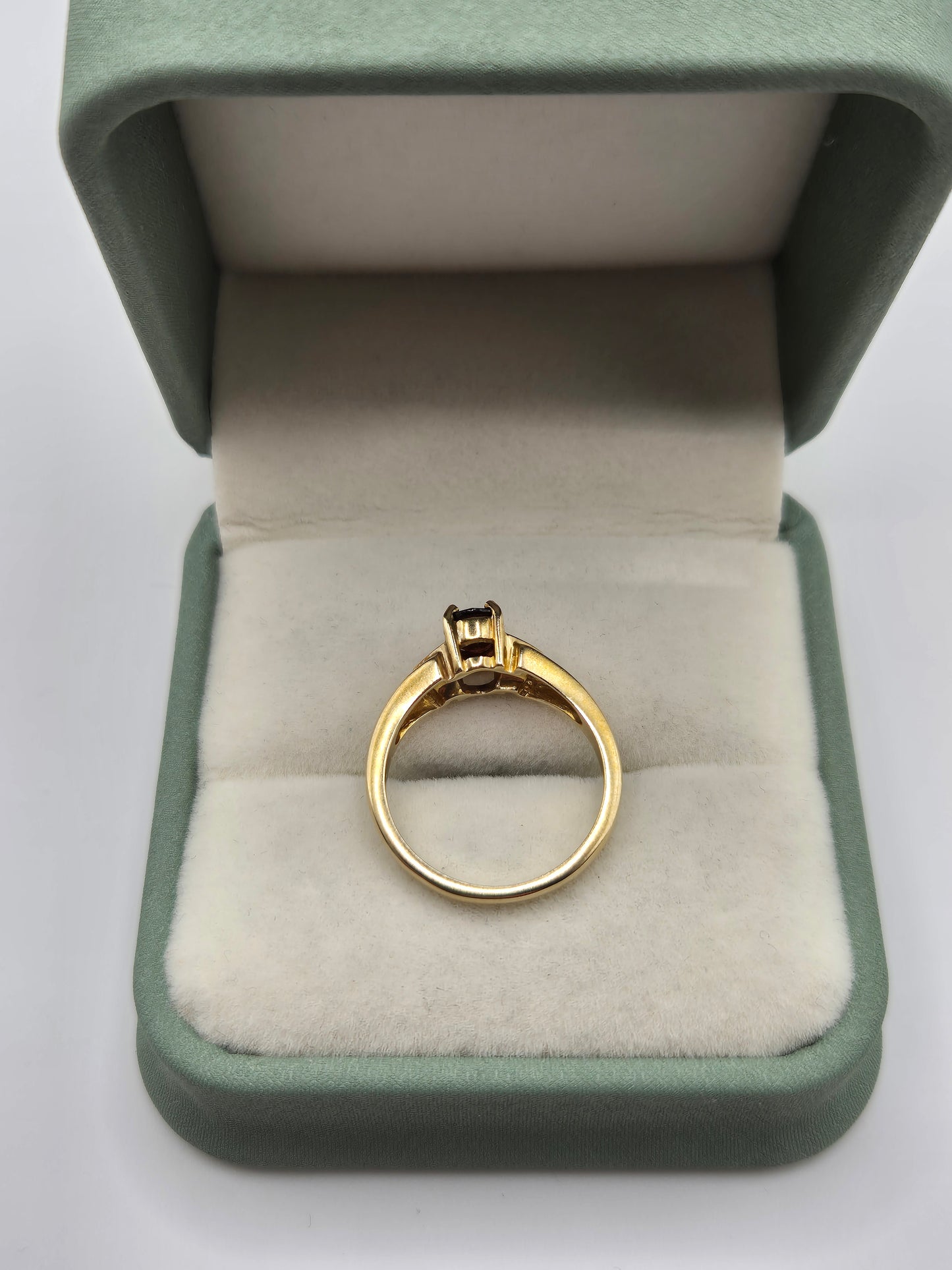 9ct gold tourmaline and diamond ring