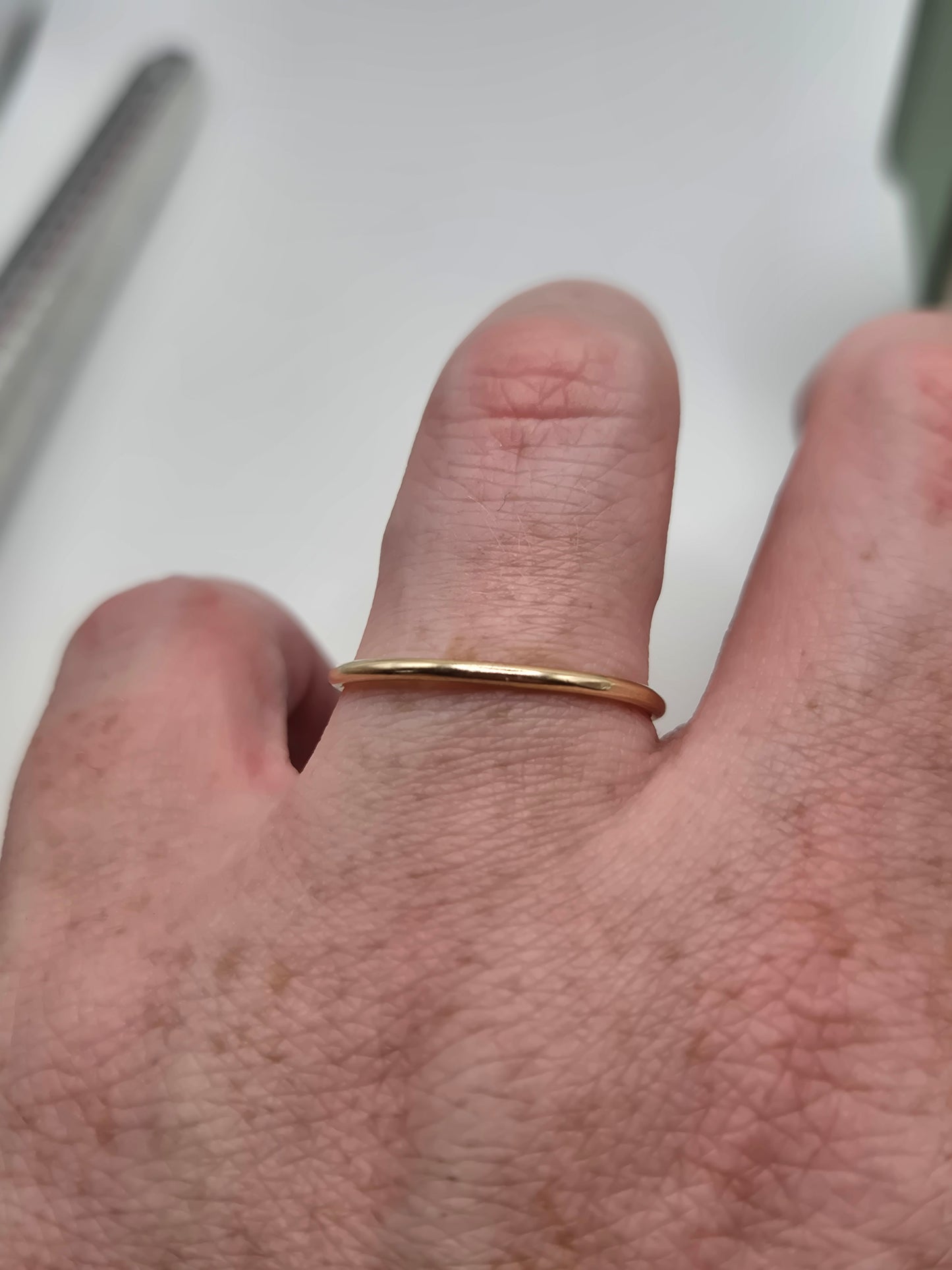 9ct gold stacking band ring