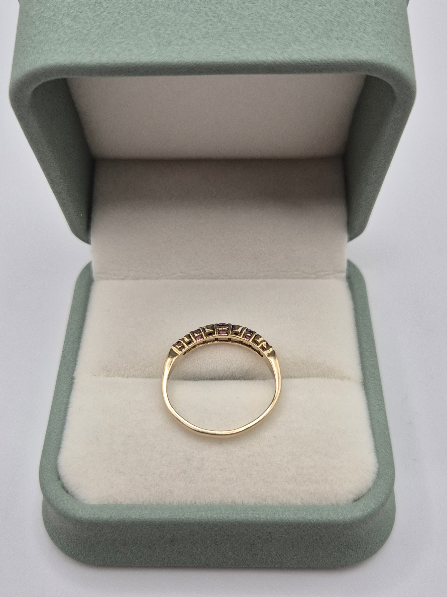9ct gold ruby and diamond ring