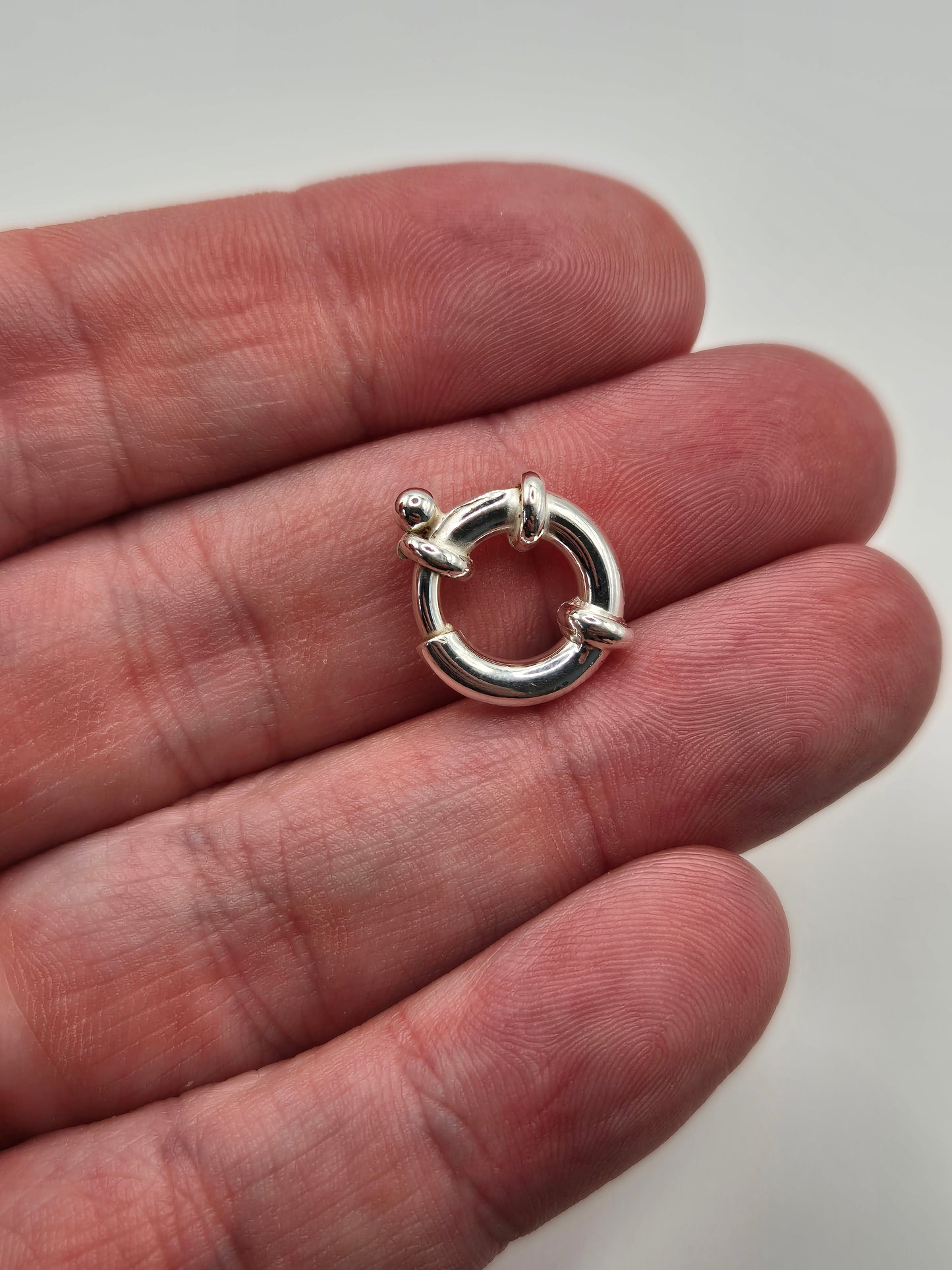 Silver bolt clasp (B)