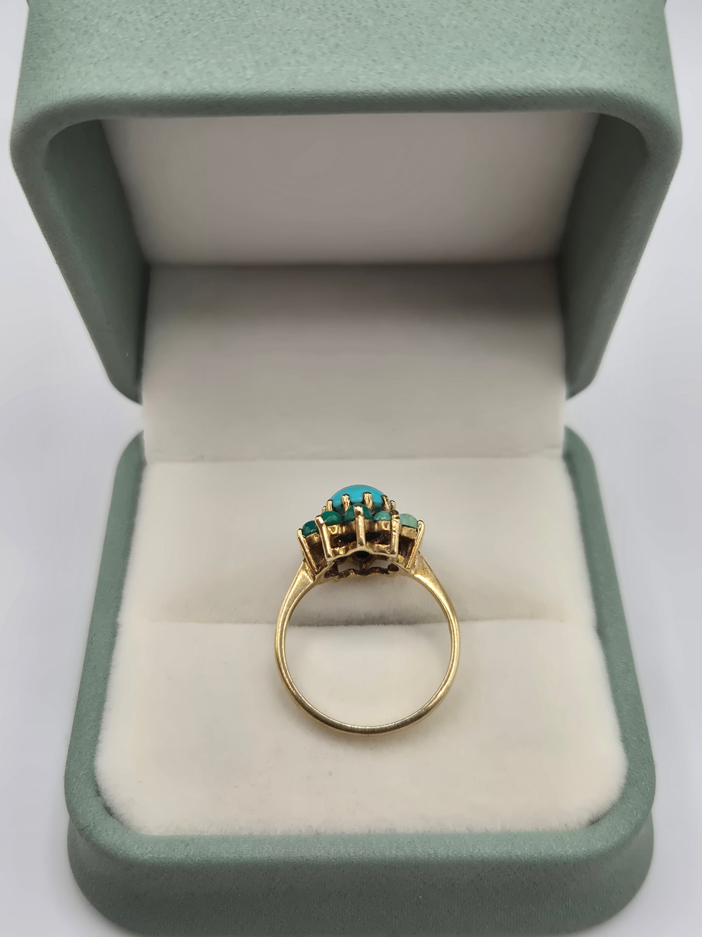 9ct gold turquoise ring