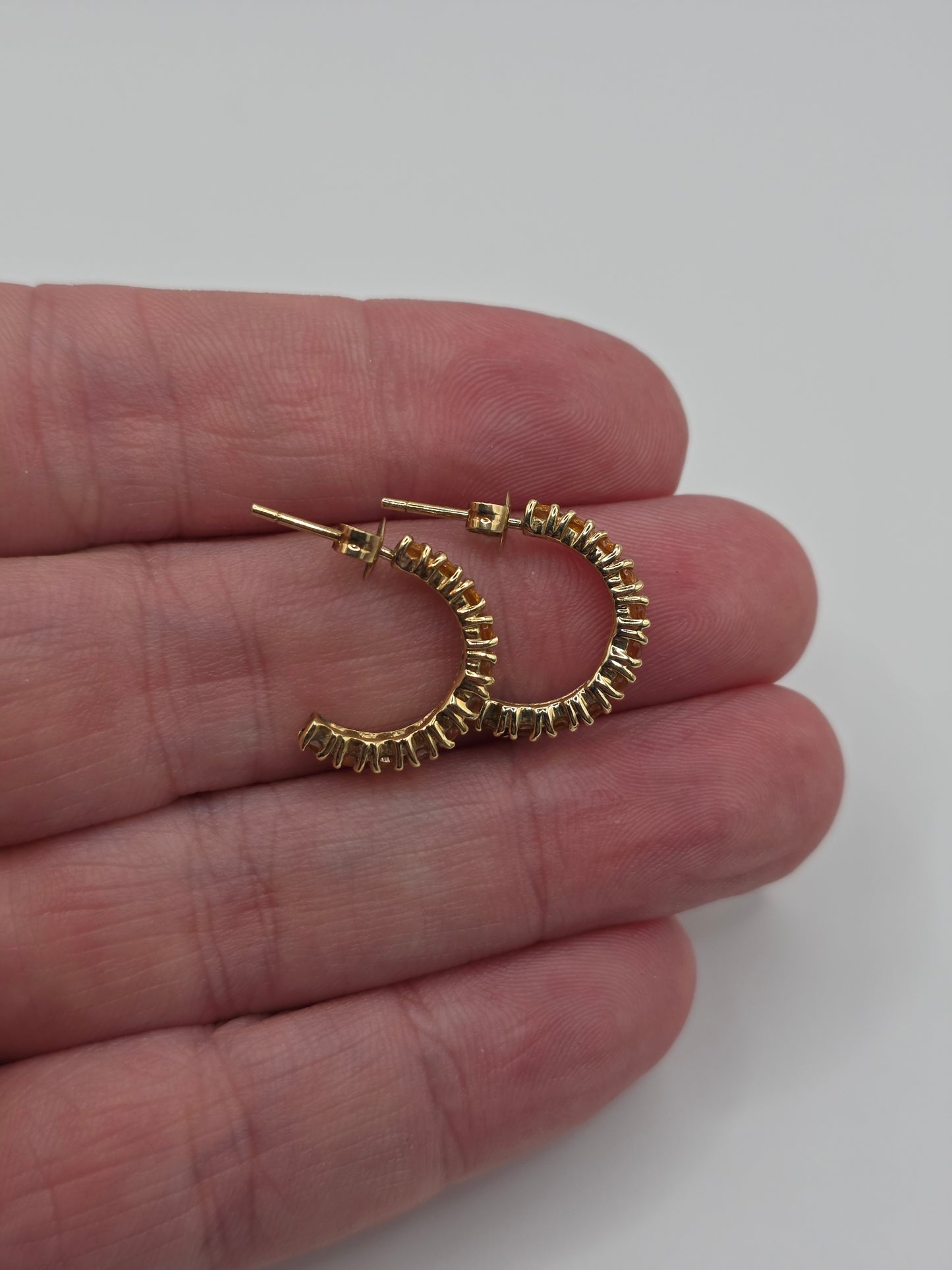 9ct gold citrine earrings