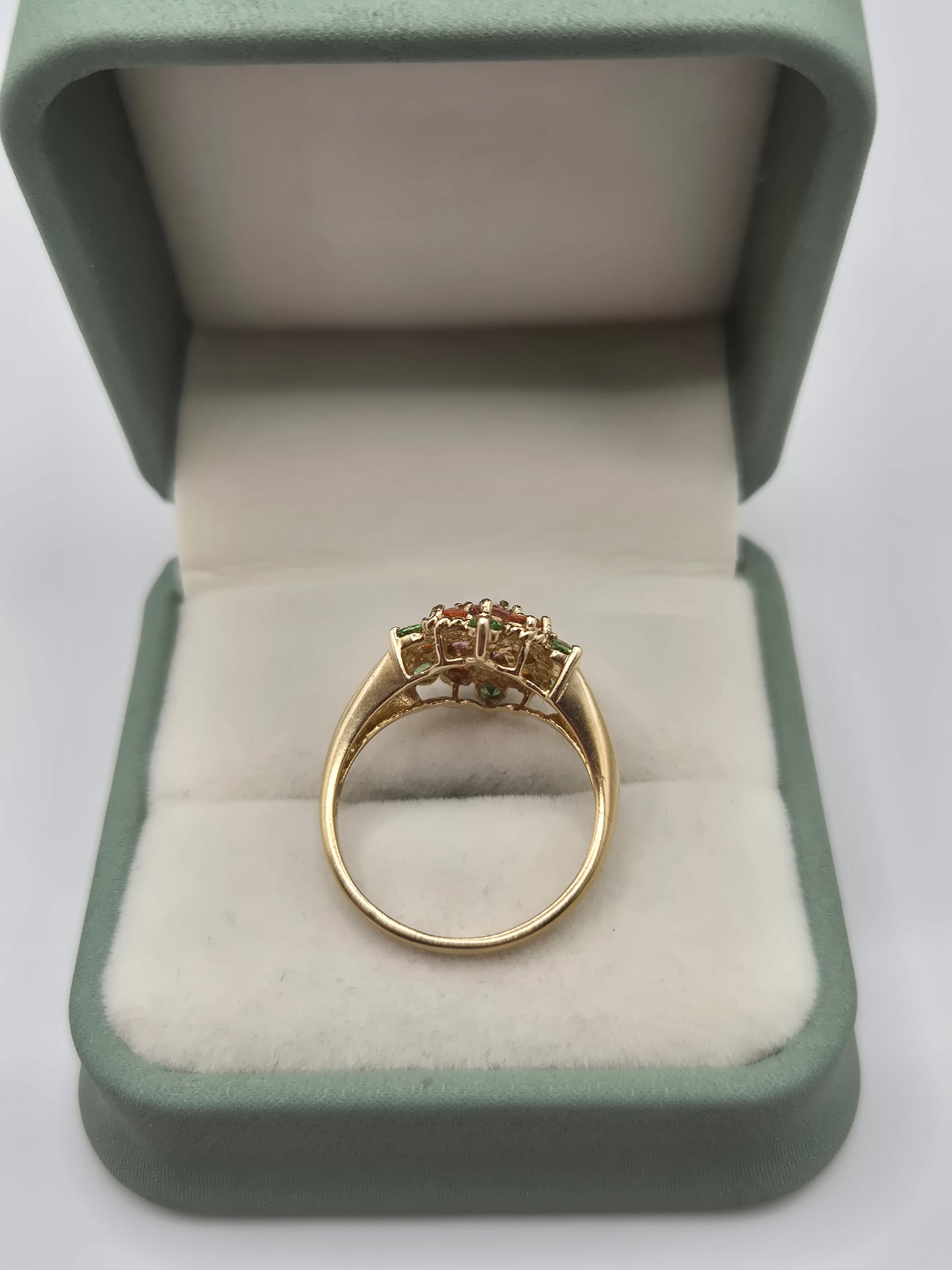 9ct gold multigem ring