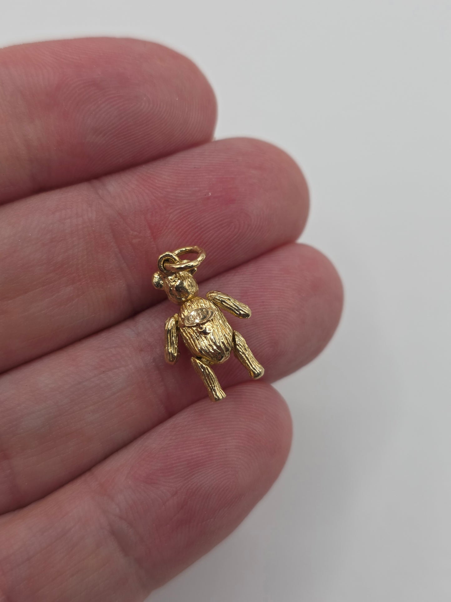 9ct gold articulated bear charm
