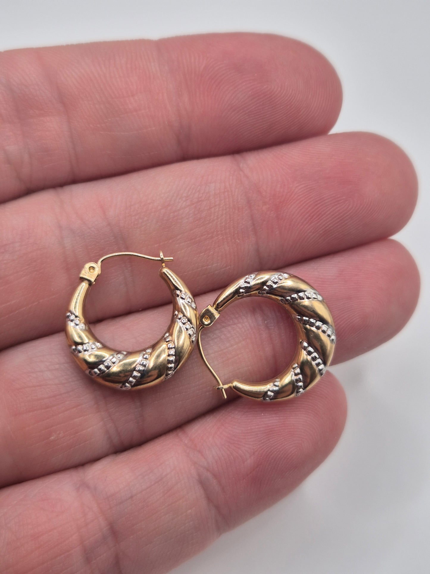 9ct gold creole earrings