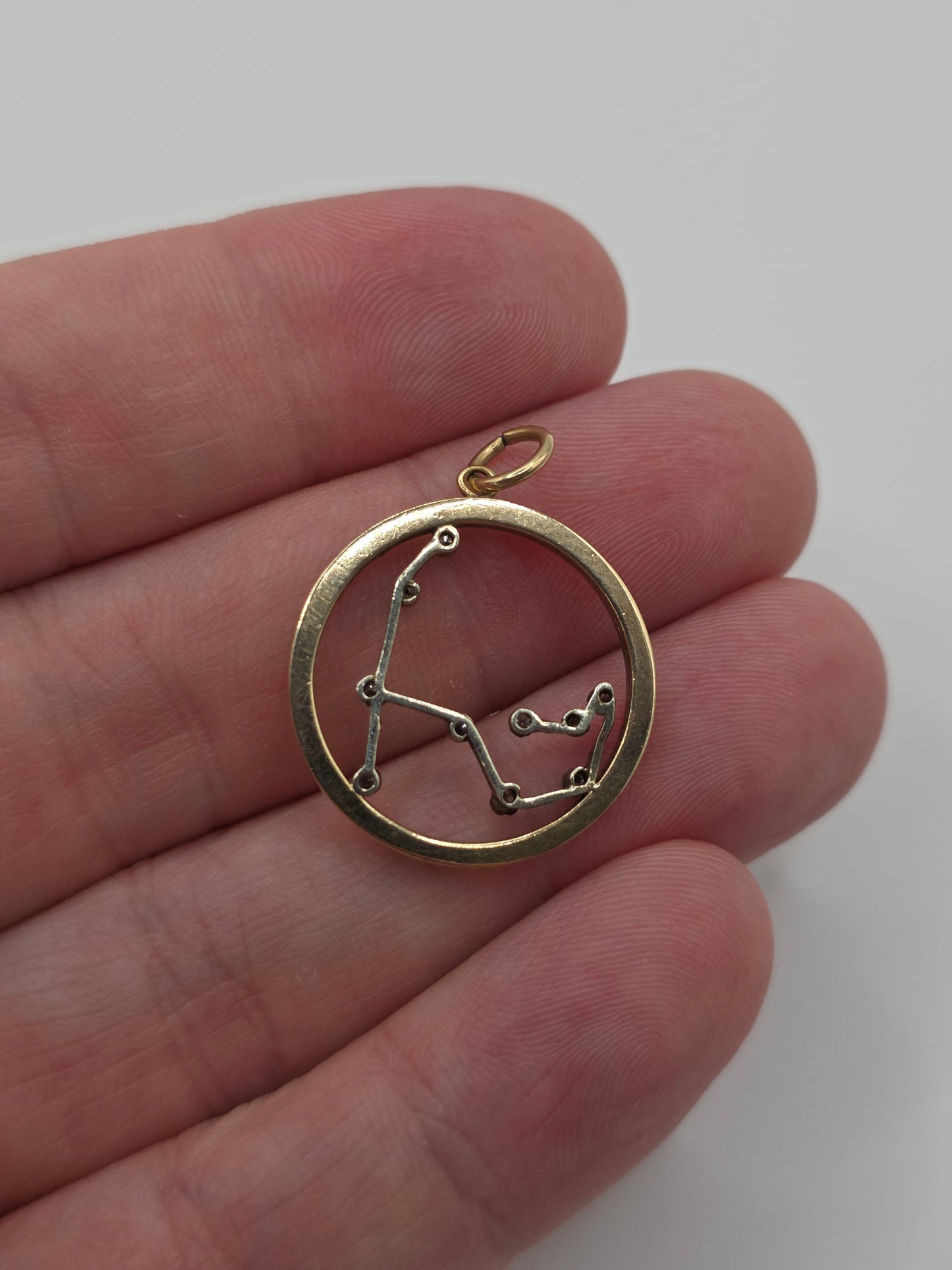 9ct gold diamond star constellation pendant