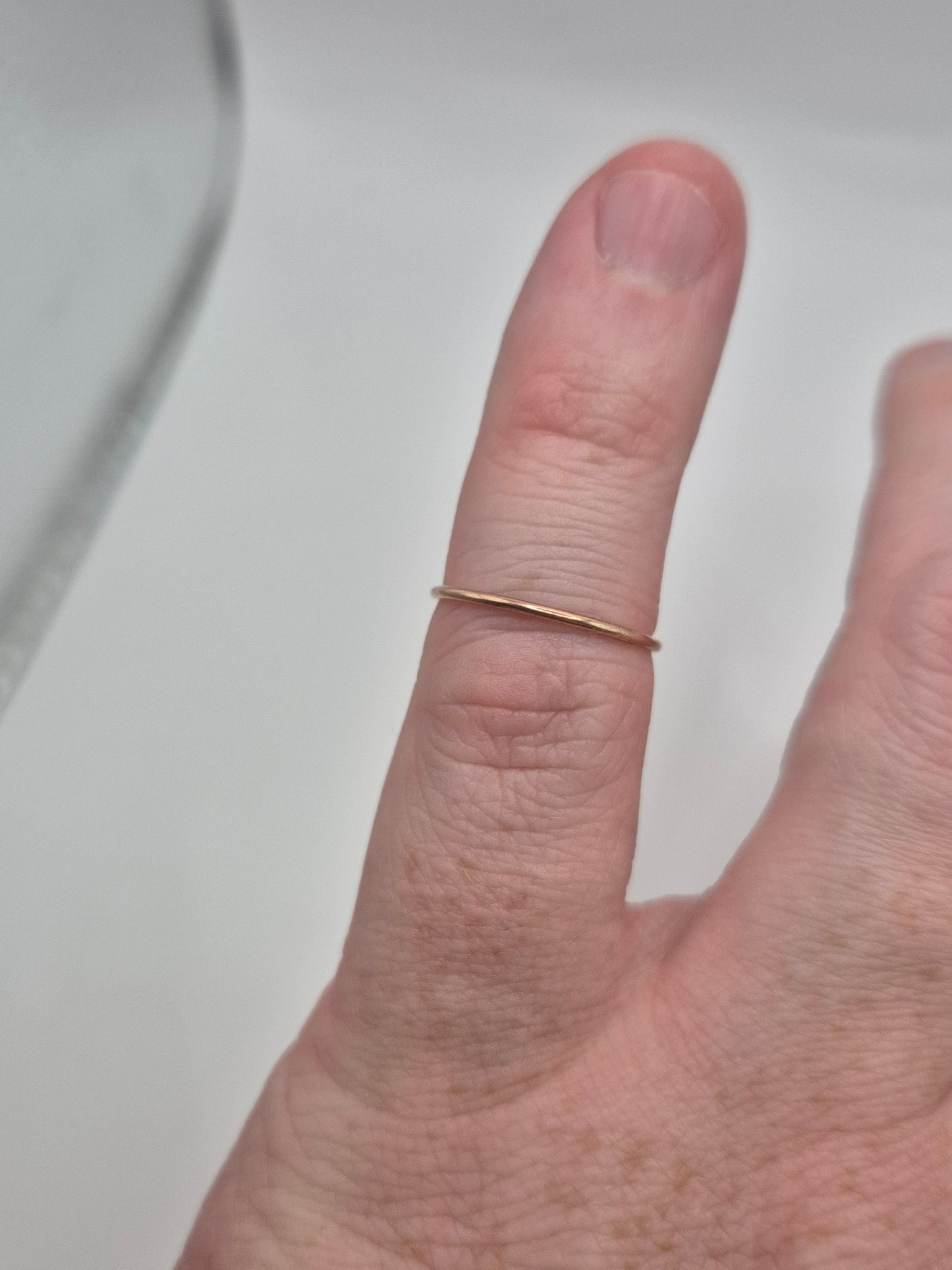 9ct rose gold stacking band ring