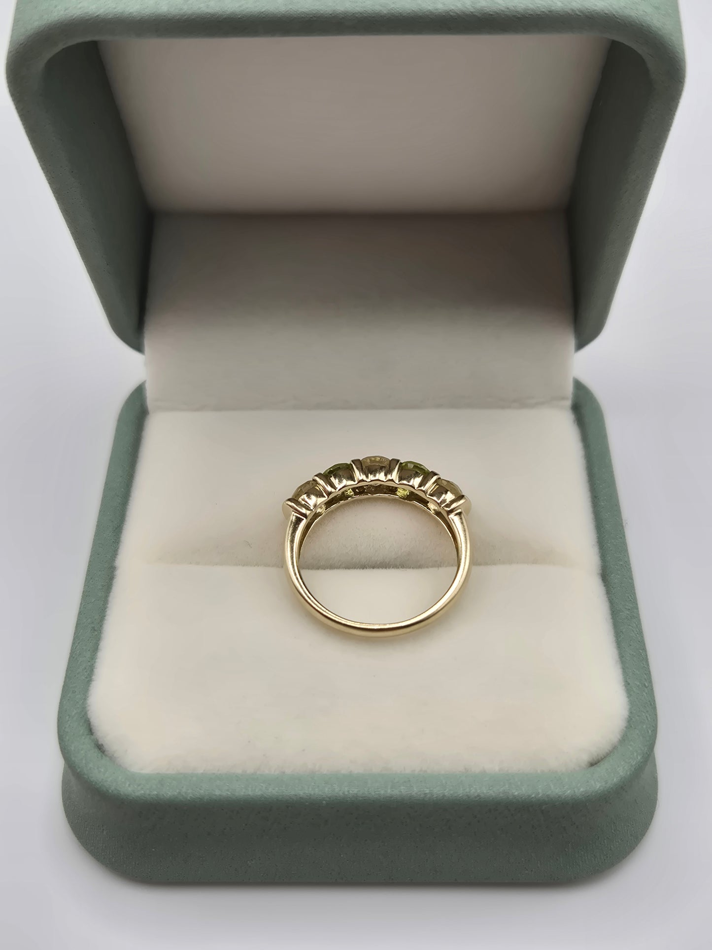 9ct gold peridot and citrine ring