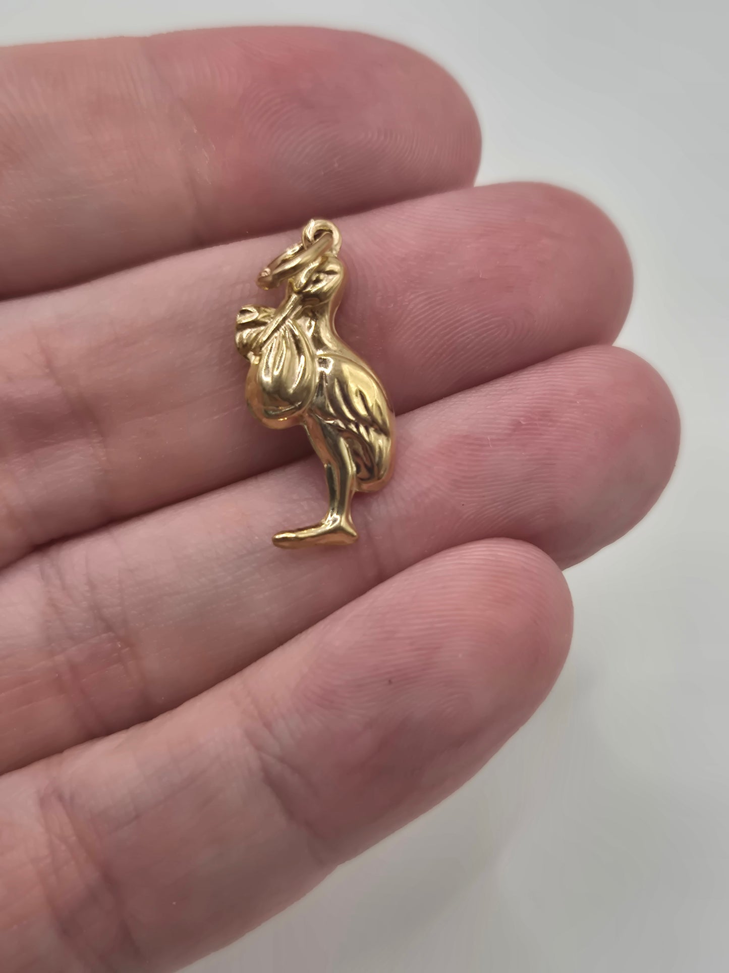 9ct gold stalk and baby charm