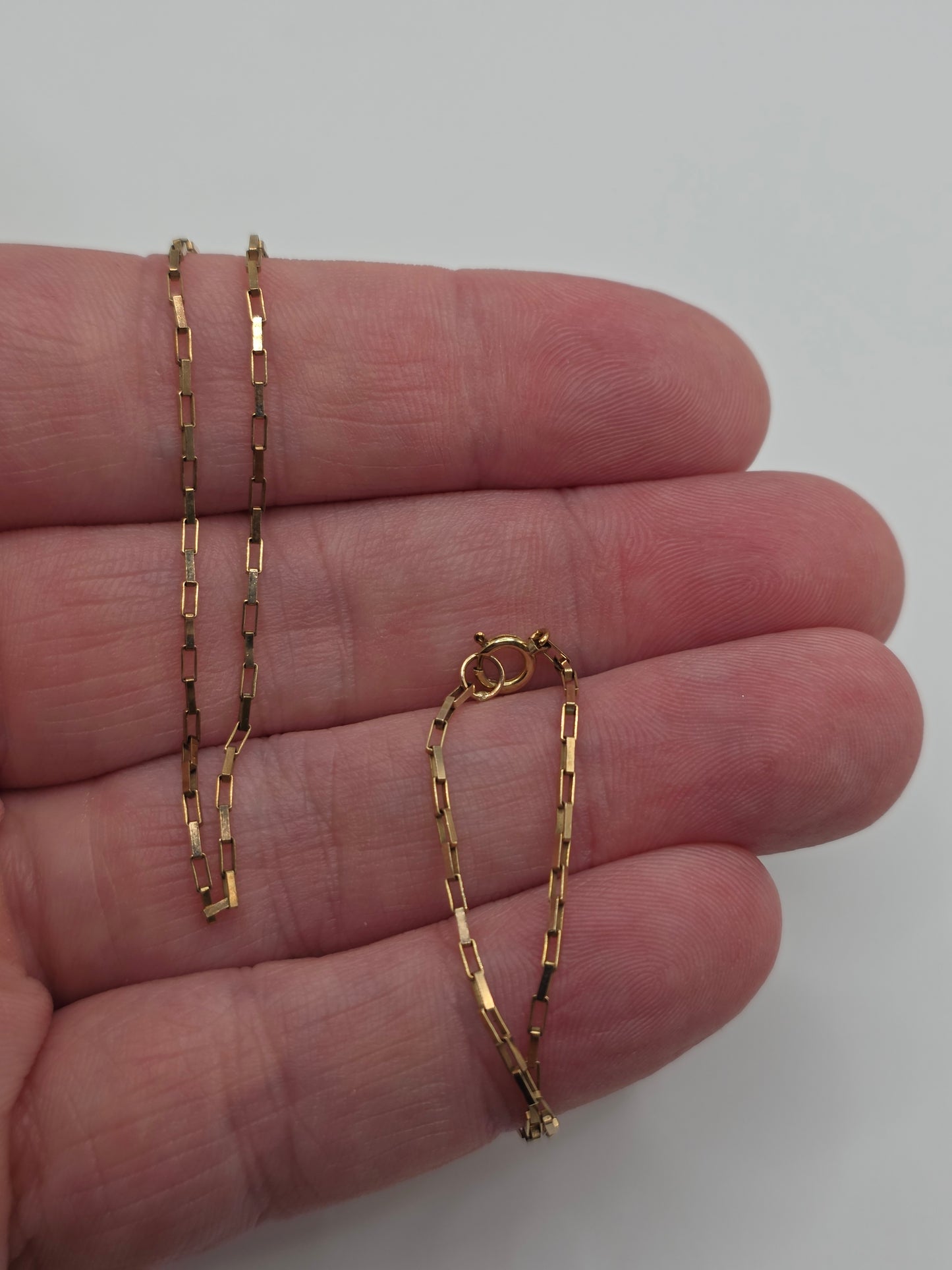9ct gold box link chain (1)