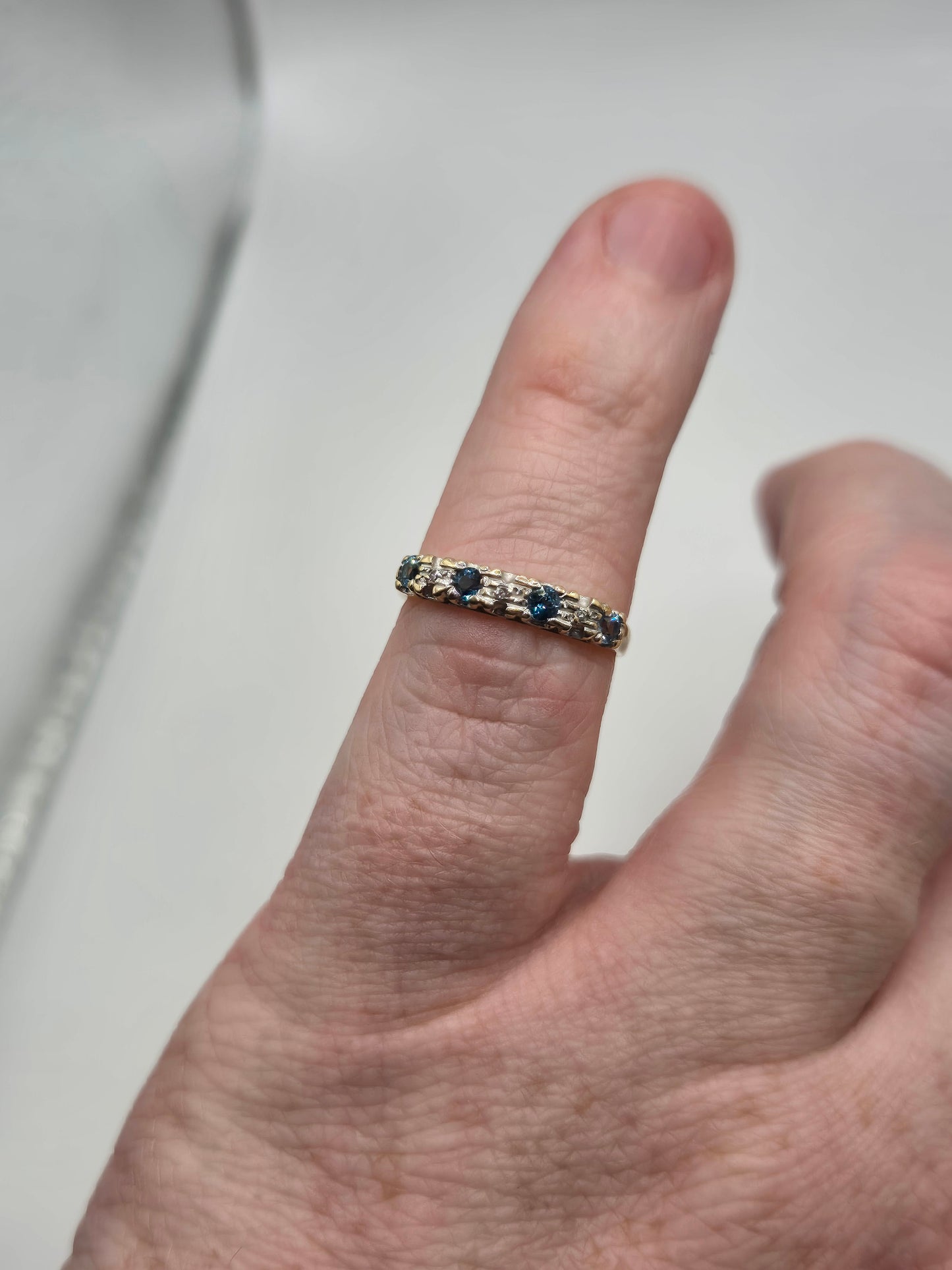 9ct gold topaz and diamond ring