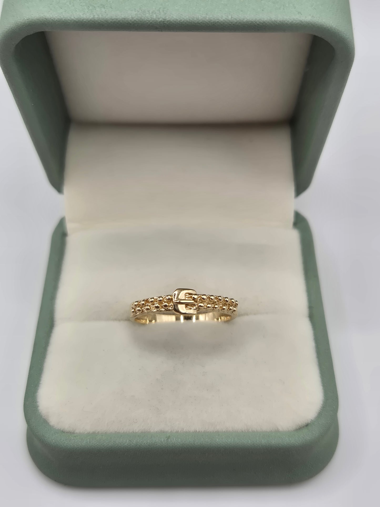 9ct gold buckle keeper ring